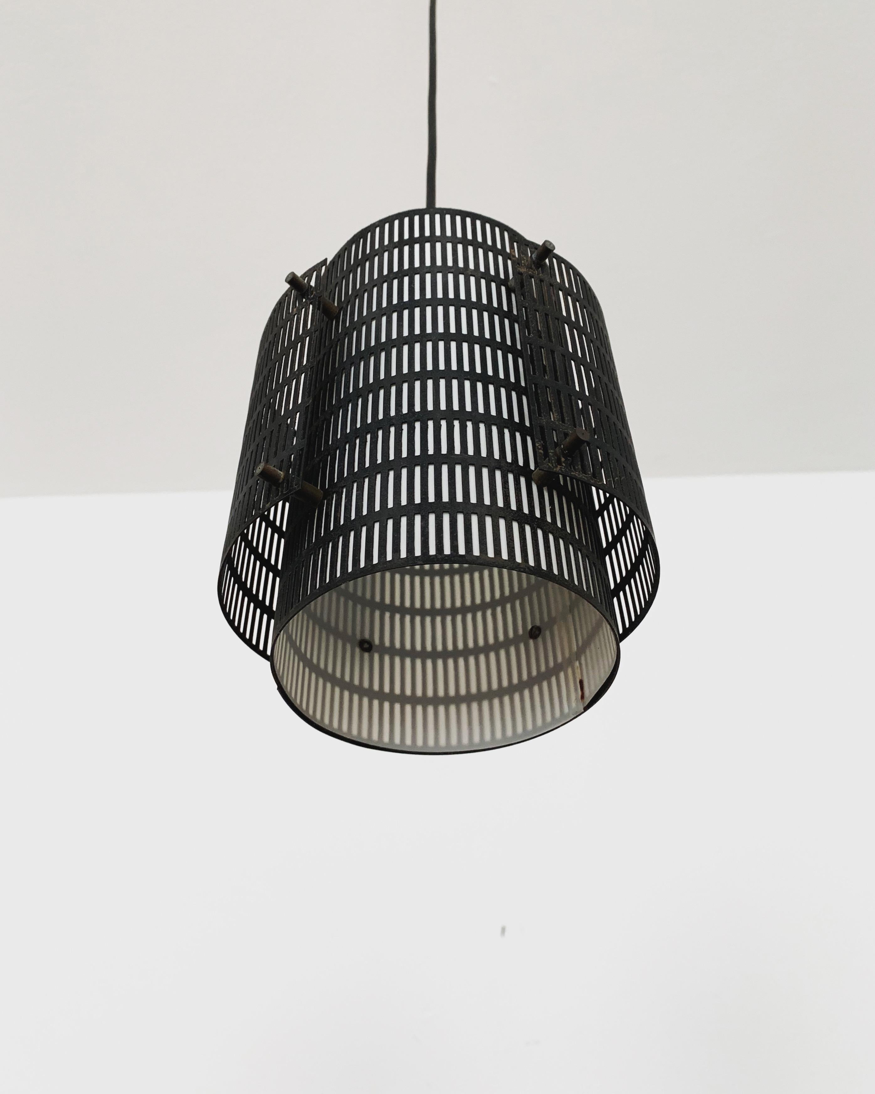 Set of 3 Perforated Metal Pendant Lamps 1