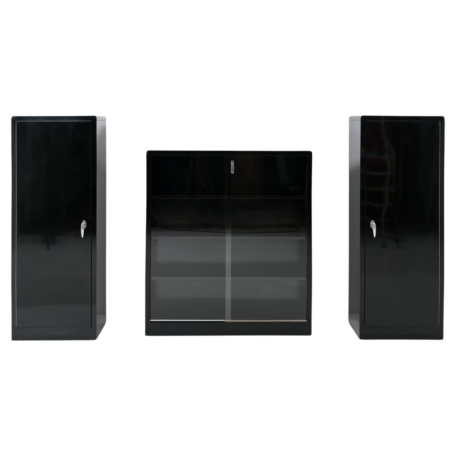 Set of 3 Pharmacy Cabinets 1950s