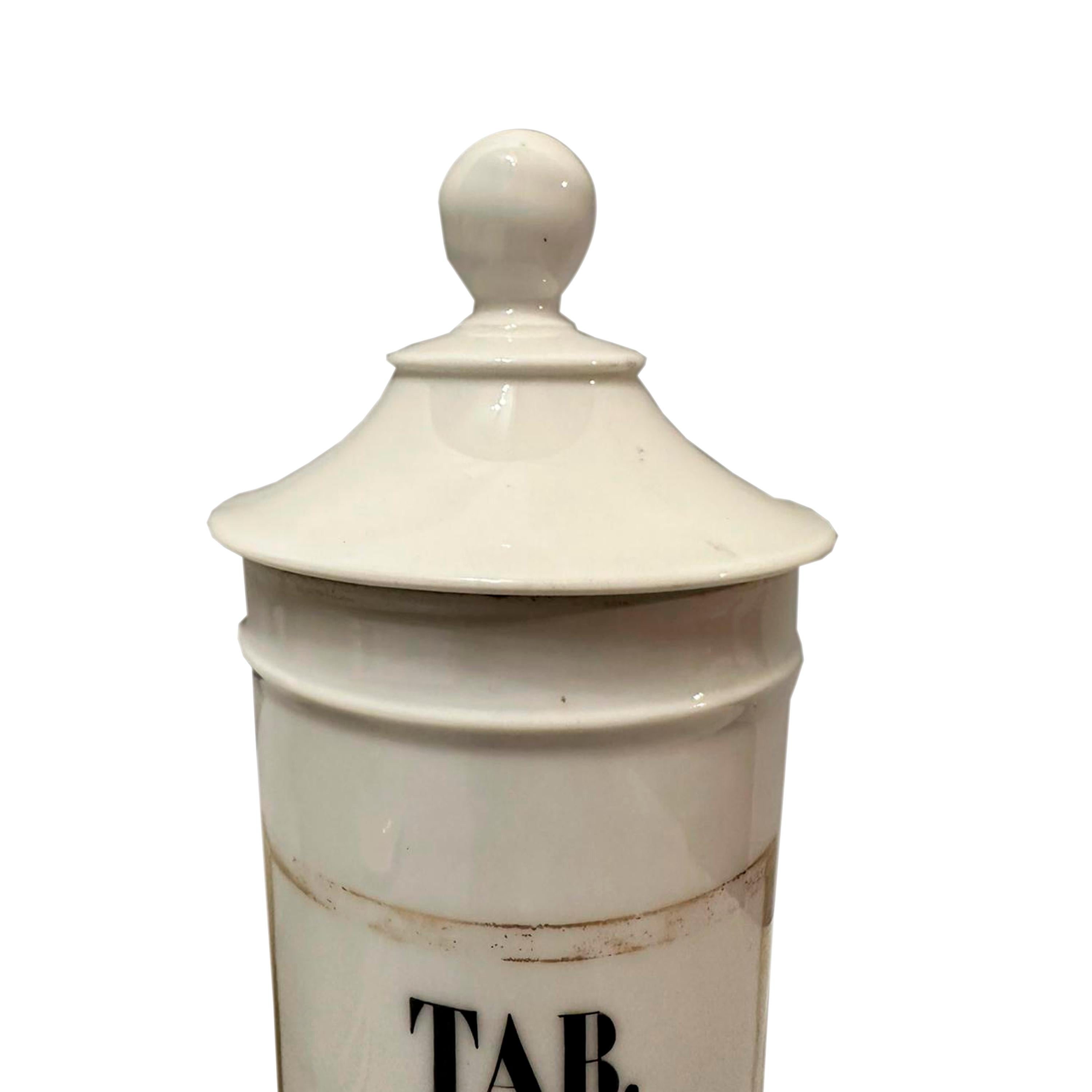 Ceramica Set di 3 vasi da farmacia in ceramica valenciana. XIX secolo. in vendita