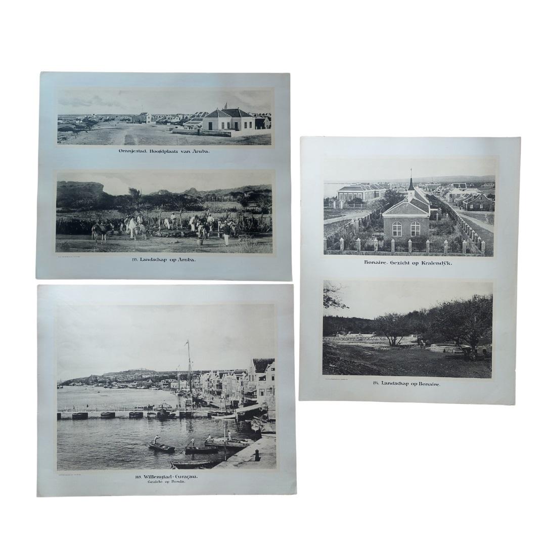 Paper Set of 3 Photographic Plates of Aruba, Bonaire, and Curaçao For Sale
