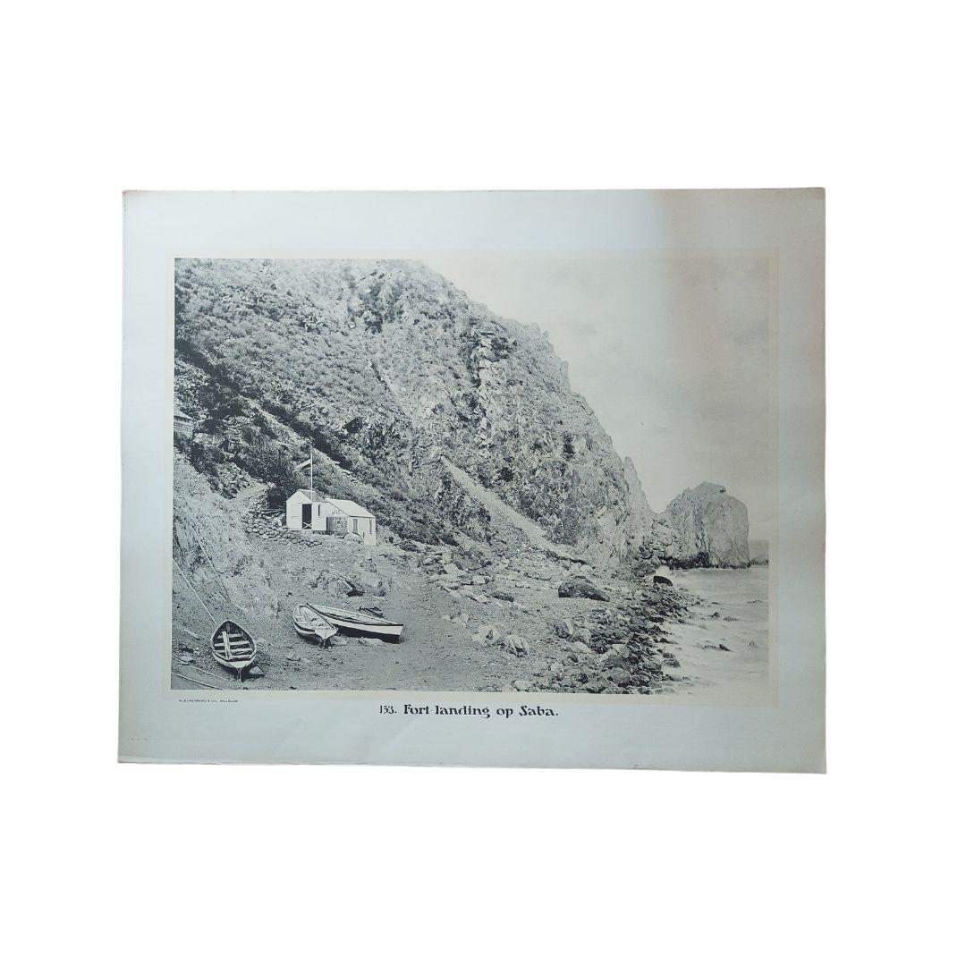 These three original antique prints provide captivating glimpses into the Dutch West Indies, once a part of an educational series designed for school children. Numbered 151 to 153, they belong to a set of 170 prints meant to educate young minds