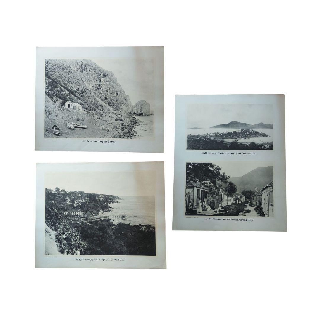 Paper Large Photographic Plates of Saba, Sint Eustatius, Sint Martin Caribbean, 1910 For Sale
