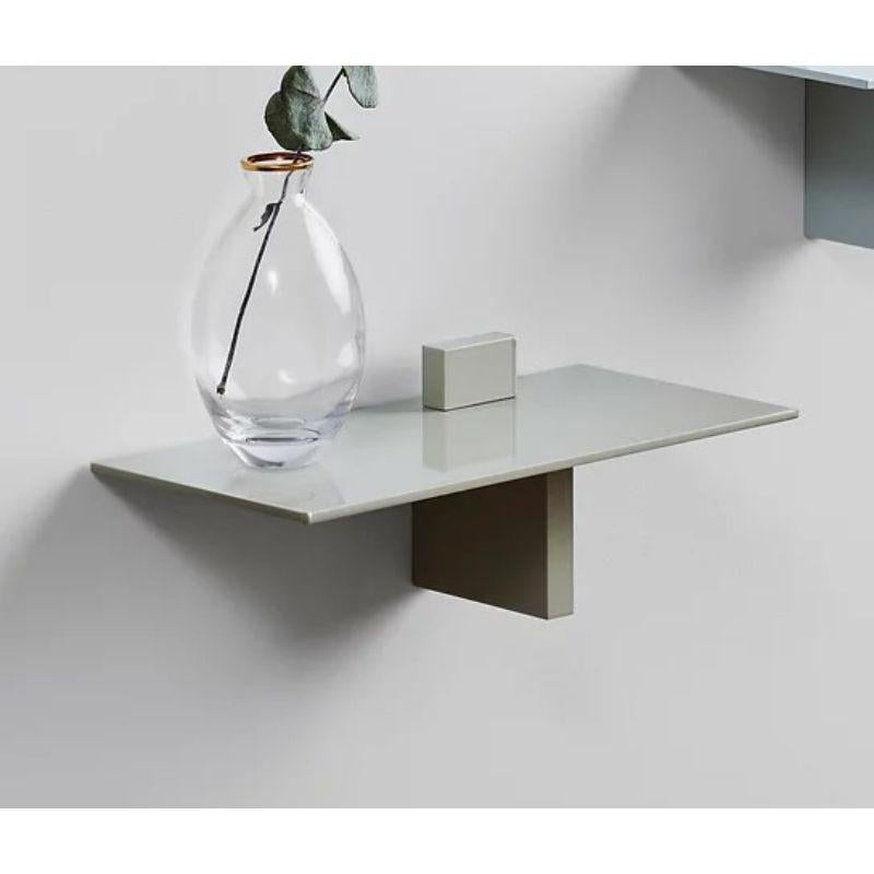 Contemporary Set of 3, Piazzetta Shelves, Light, Cement and Pebble Grey by Atelier Ferraro For Sale