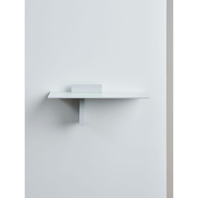 Aluminum Set of 3, Piazzetta Shelves, Light, Cement and Pebble Grey by Atelier Ferraro For Sale