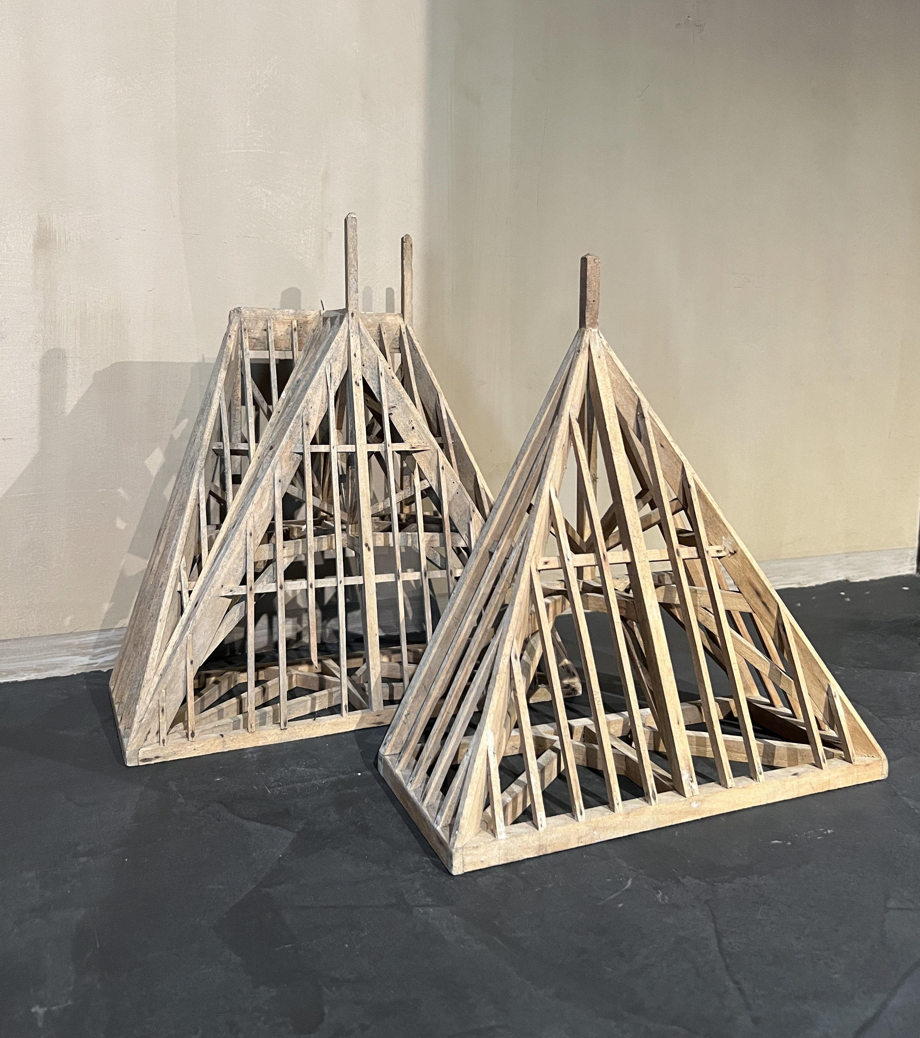 Set of 3 Piece de Maitrise, Architectural Roof mpdels For Sale 3