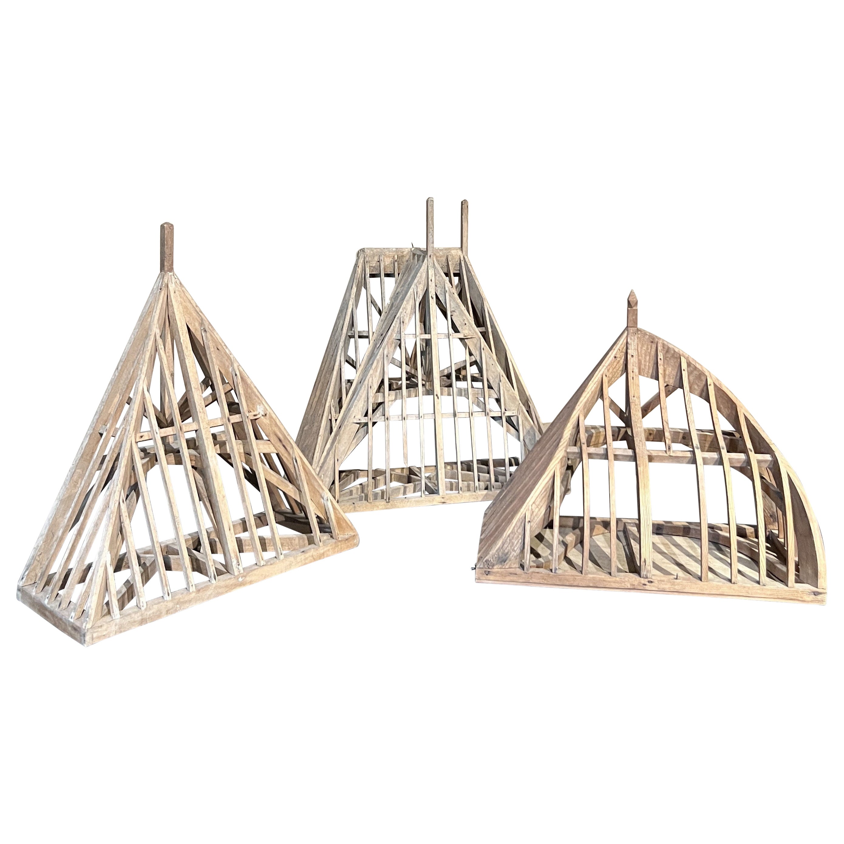 Set of 3 Piece de Maitrise, Architectural Roof mpdels