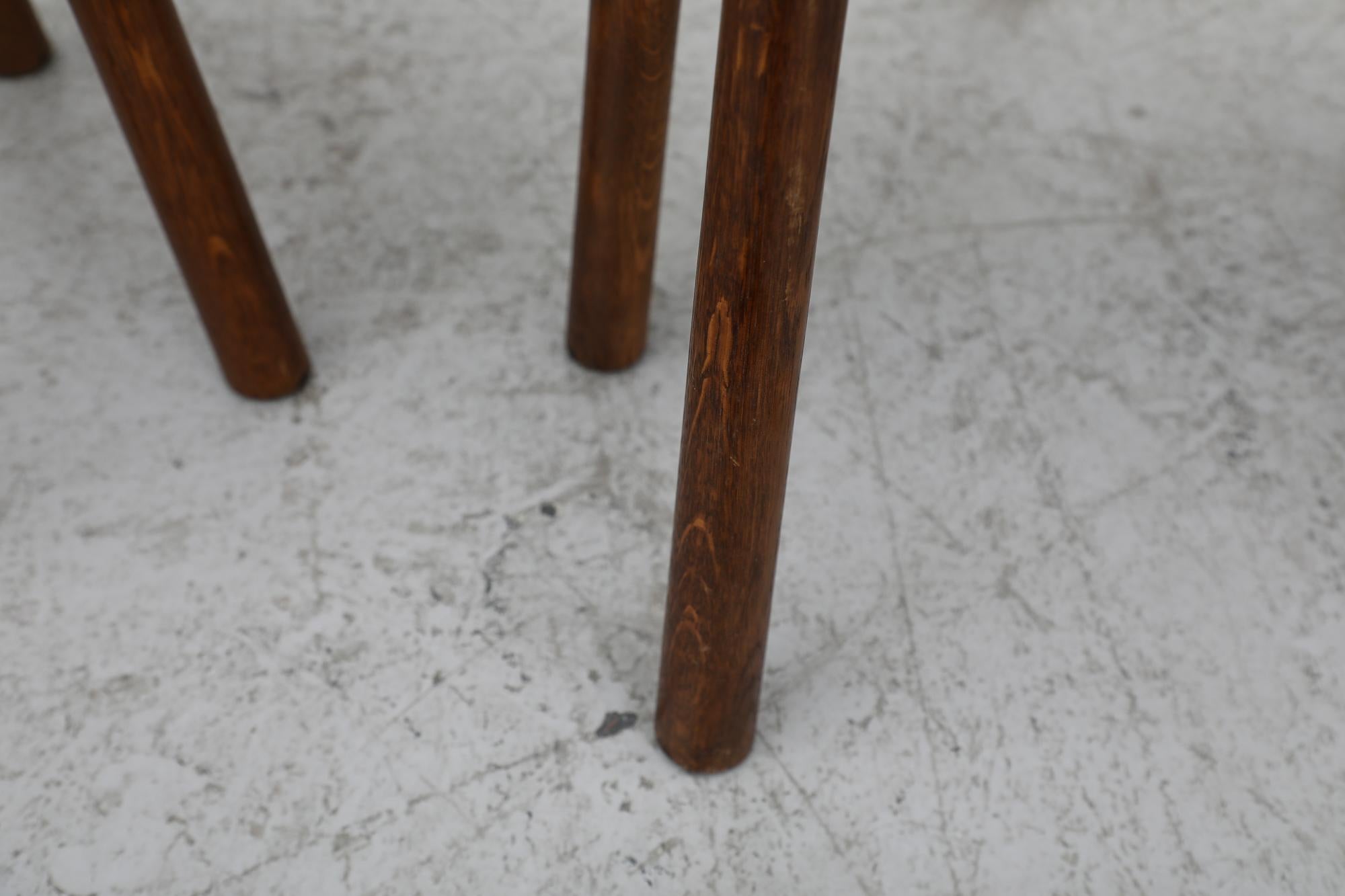 Set of 3 Pierre Chapo Inspired Brutalist Oak Nesting Tables 8