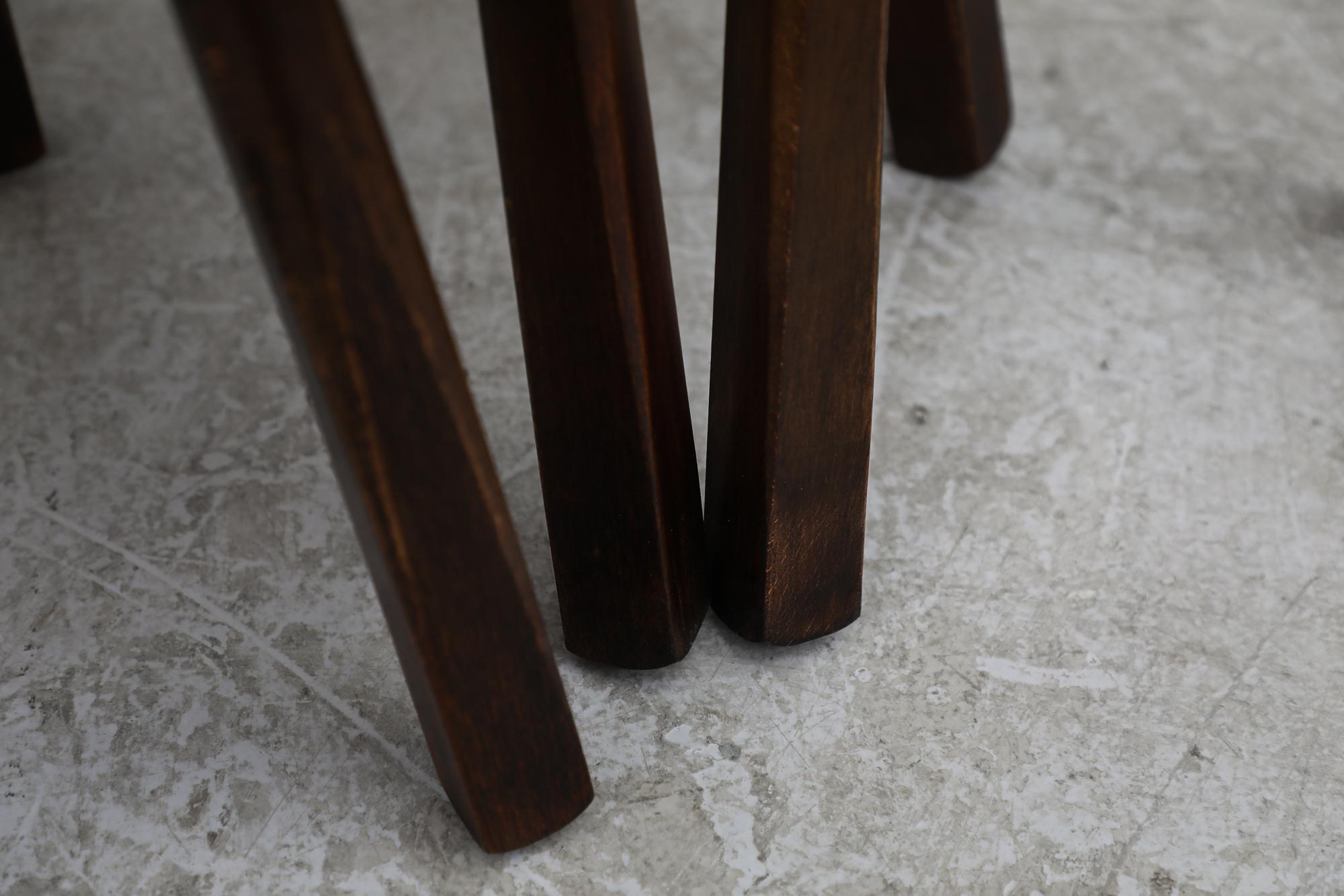 Set of 3 Pierre Chapo Inspired Dark Oak Nesting Tables 4