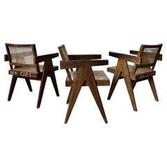 Set of 3 Pierre Jeanneret Office Chairs PJ-SI-28-B