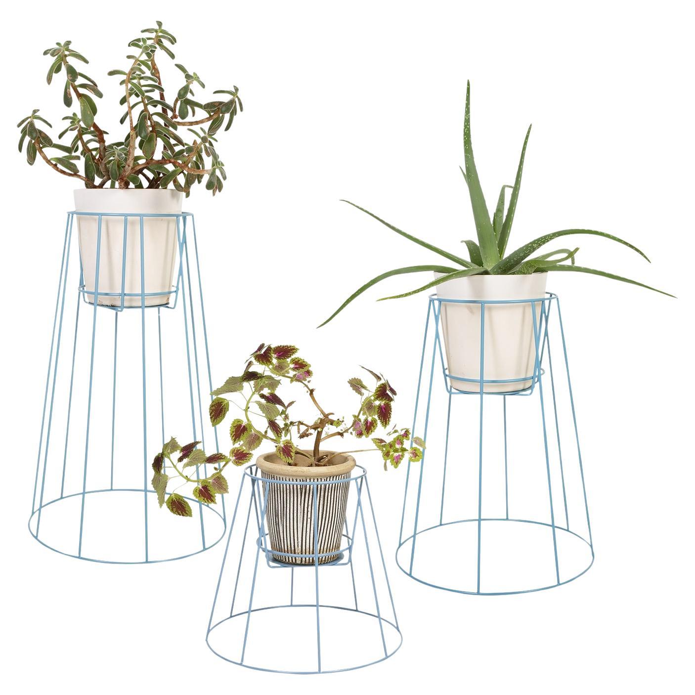 Set di 3 piantane Cibele Blu Piccione di OK Design