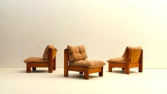 Pinewood lowchair in bronze fabric