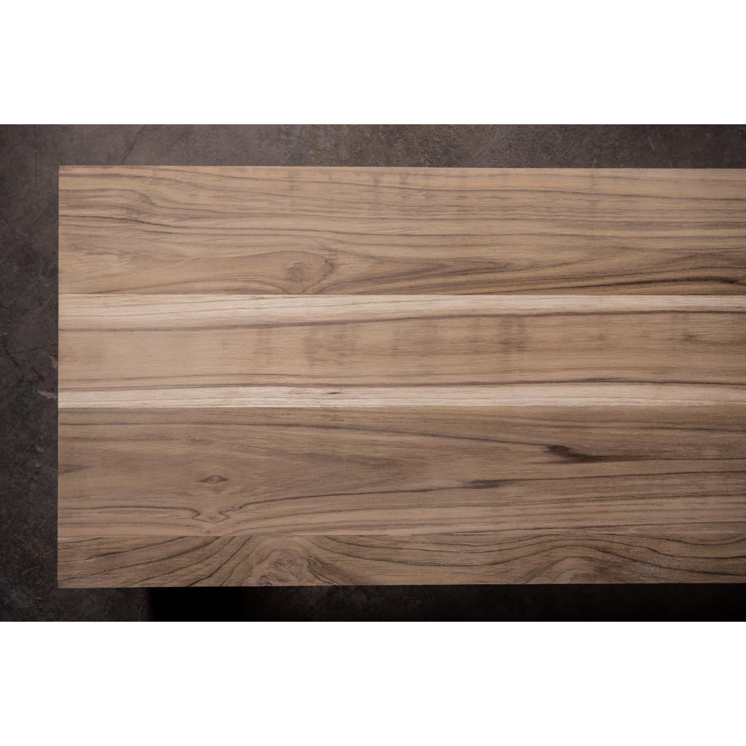 Set Of 3 Ping Pong Oak Game Table & Two Natural Teak Benches by No Age Studio en vente 4