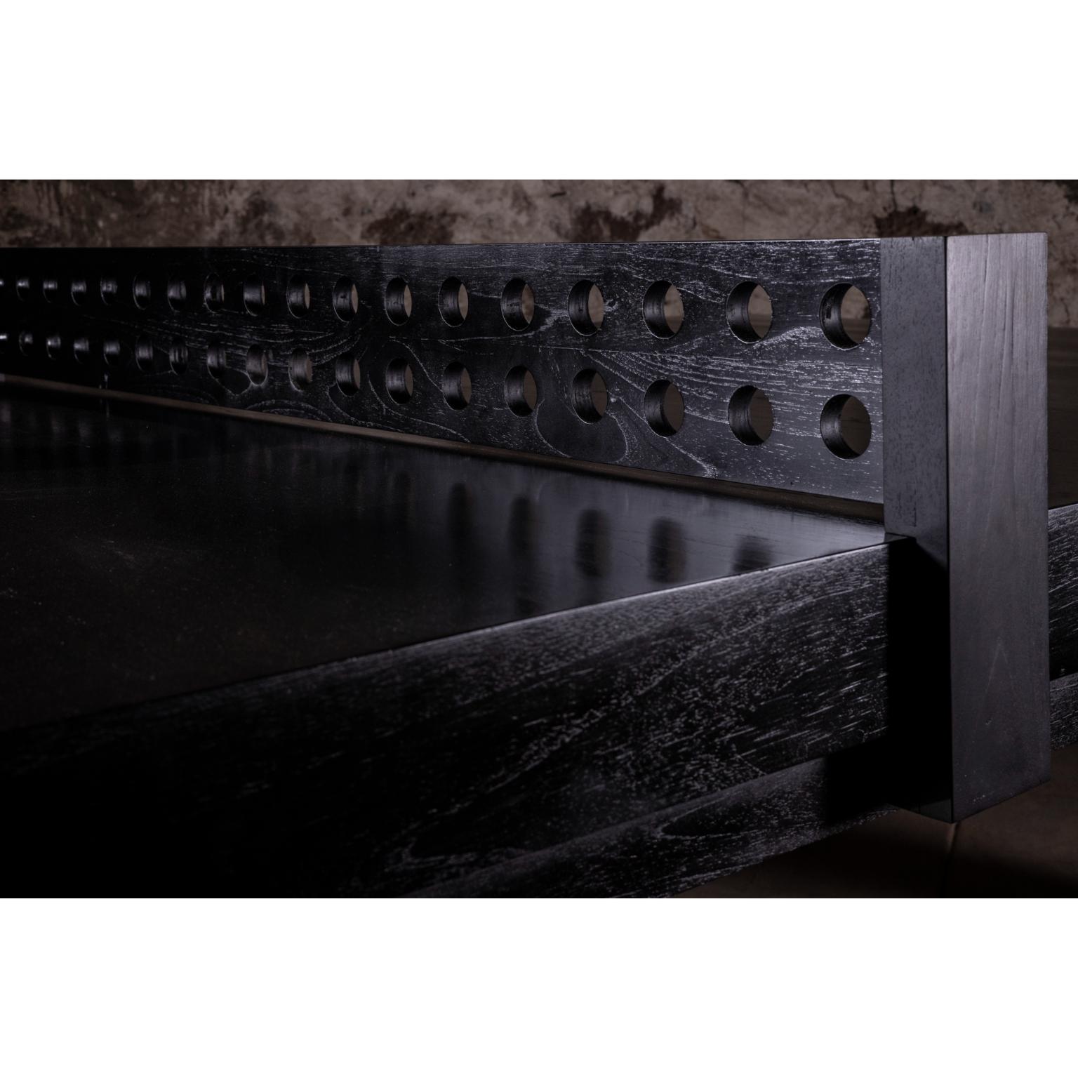 Moderne Set Of 3 Ping Pong Oak Game Table & Two Natural Teak Benches by No Age Studio en vente