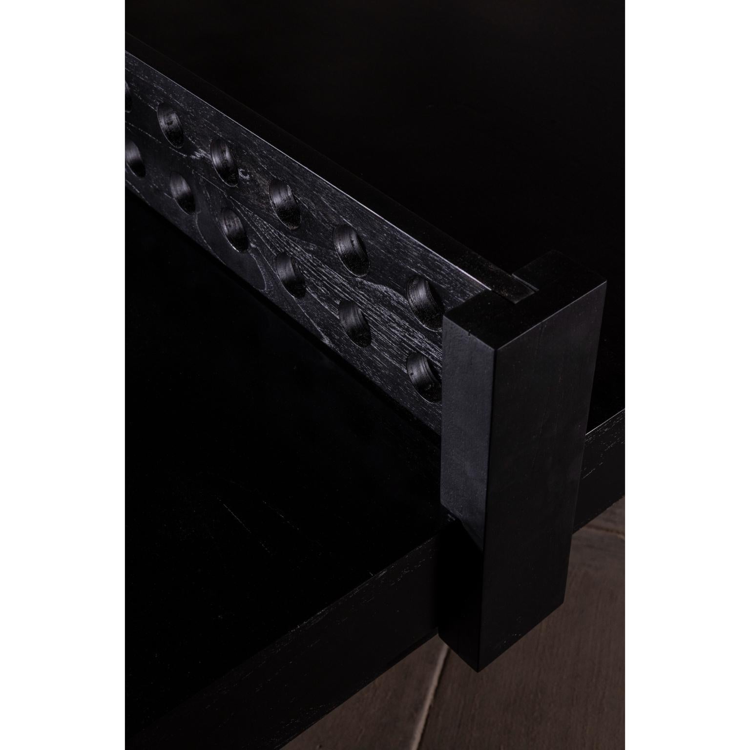 Autre Set Of 3 Ping Pong Oak Game Table & Two Natural Teak Benches by No Age Studio en vente