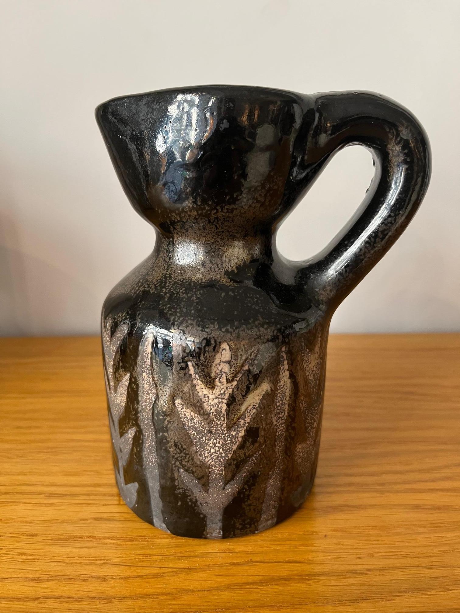 Mid-Century Modern Set of 3 pitchers by Roger Capron, 1960's, France For Sale