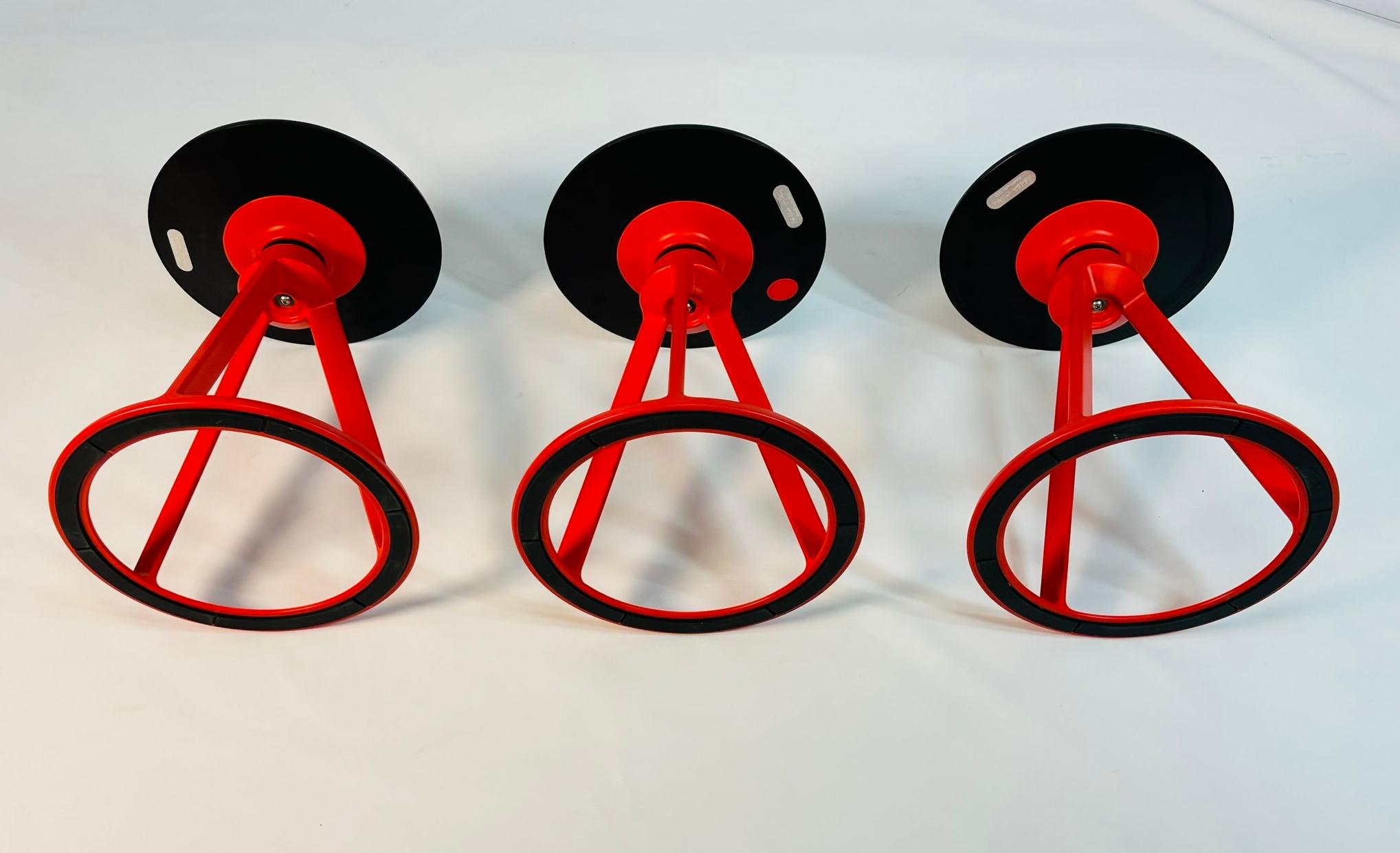 Set of 3 Piton Stools by Edward Barber & Jay Osgerby for Knoll, Signed For Sale 1