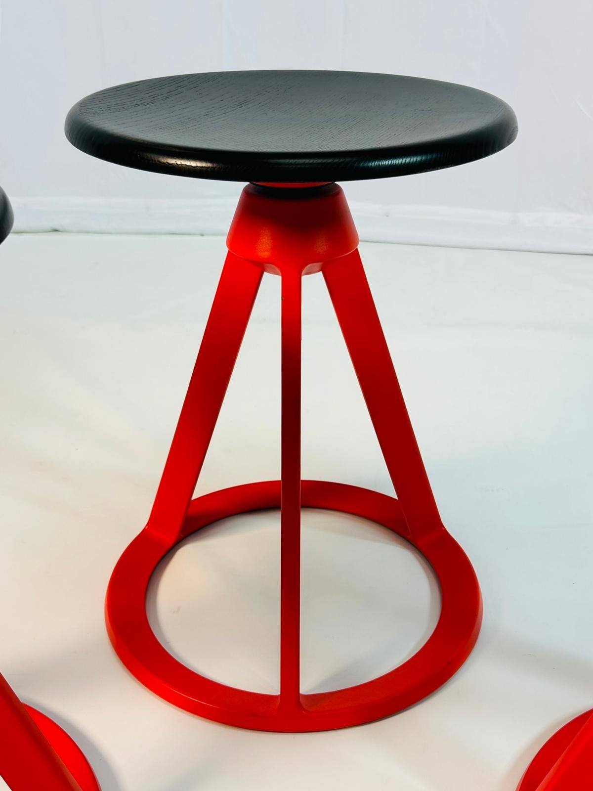 Set of 3 Piton Stools by Edward Barber & Jay Osgerby for Knoll, Signed For Sale 2