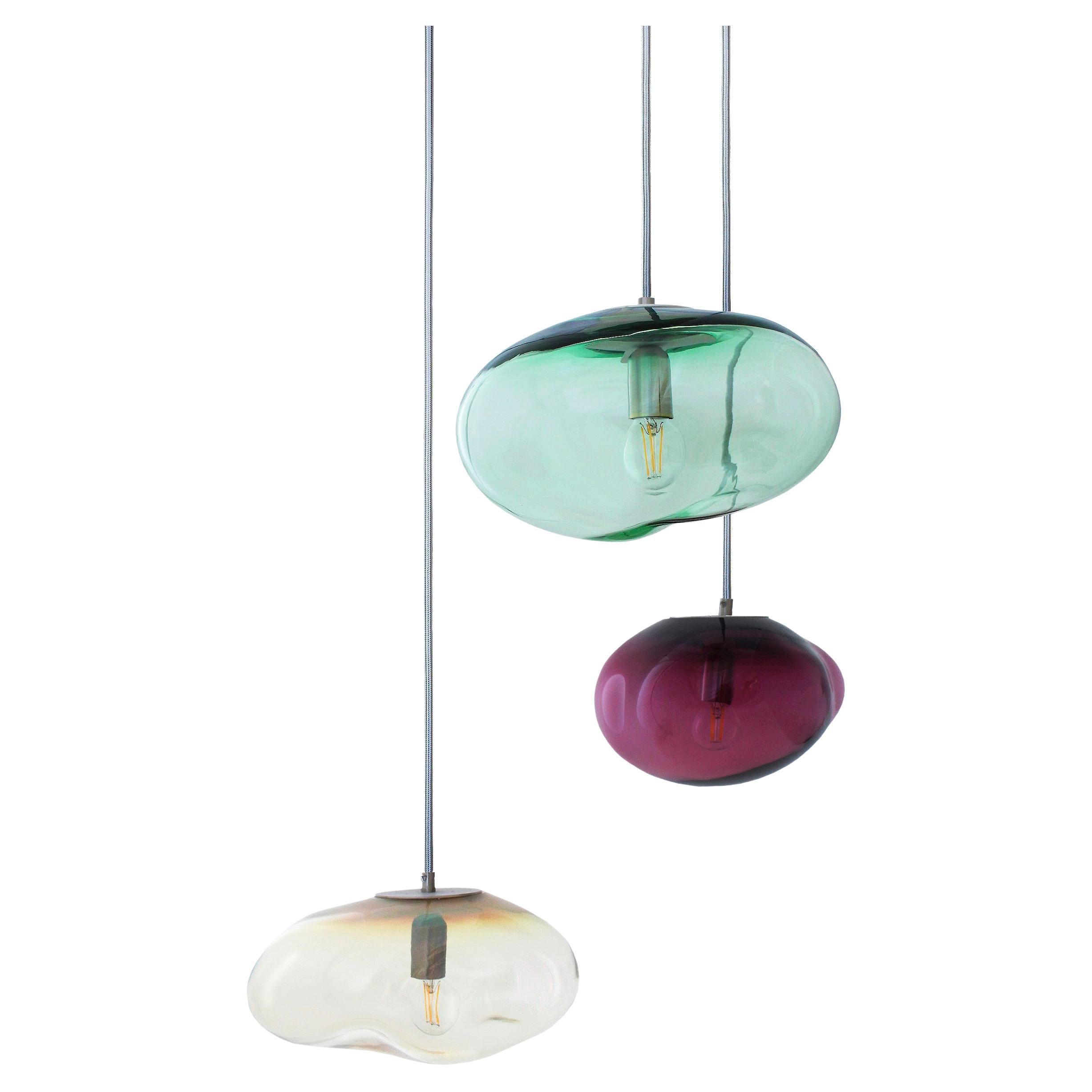 Set of 3 Planetoide Pendants by Eloa