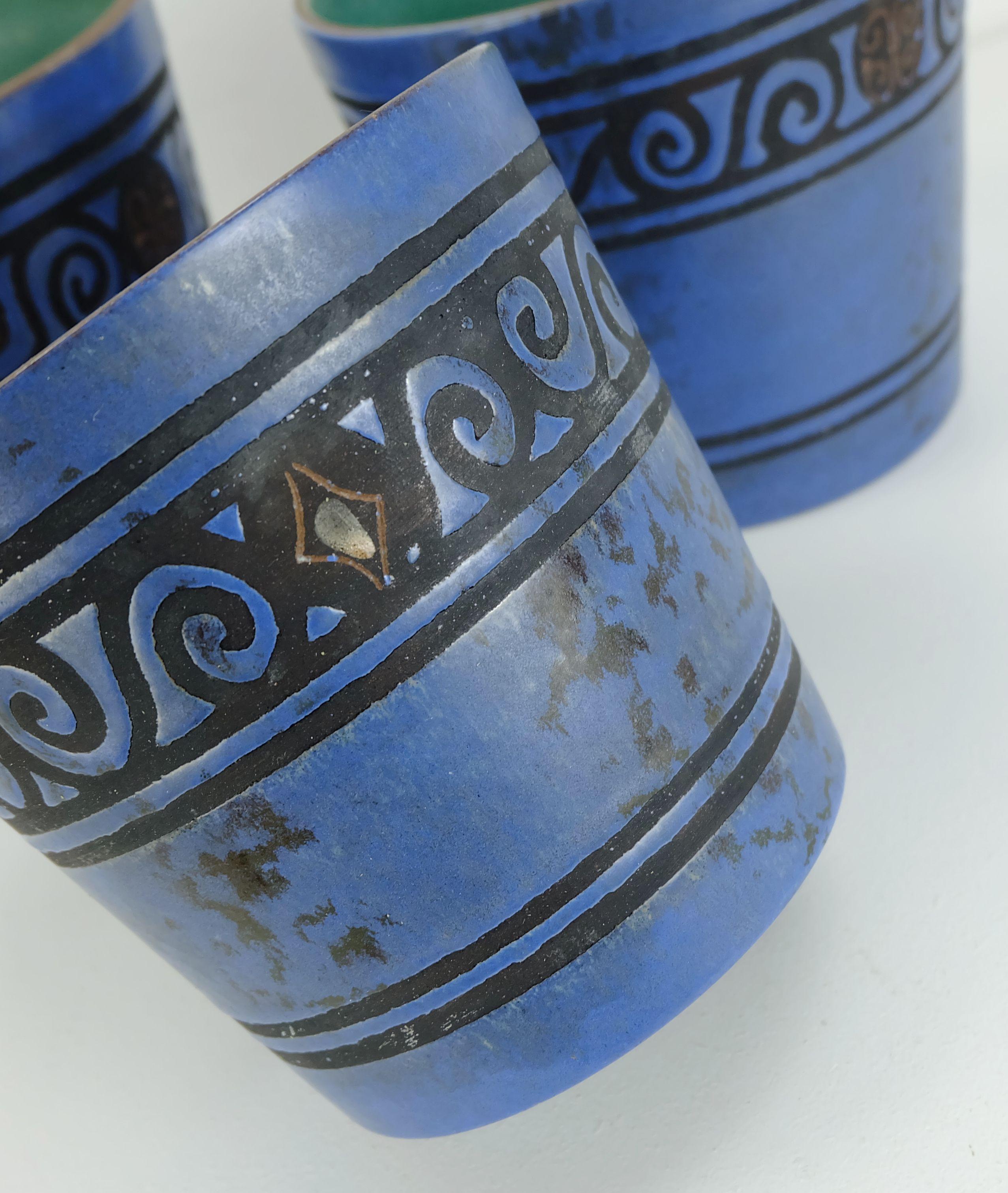 set di 3 Vasi per piante Ceramano pergamon Hanne Welling 1960s In condizioni buone in vendita a Mannheim, DE