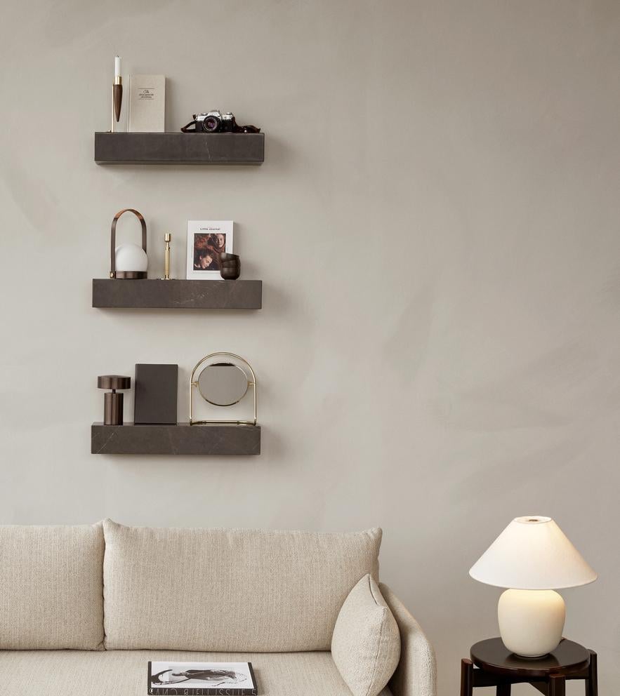 Set of 3 Plinth Shelves in Grey Marble Kendzo by Norm Architects for Audo For Sale 5