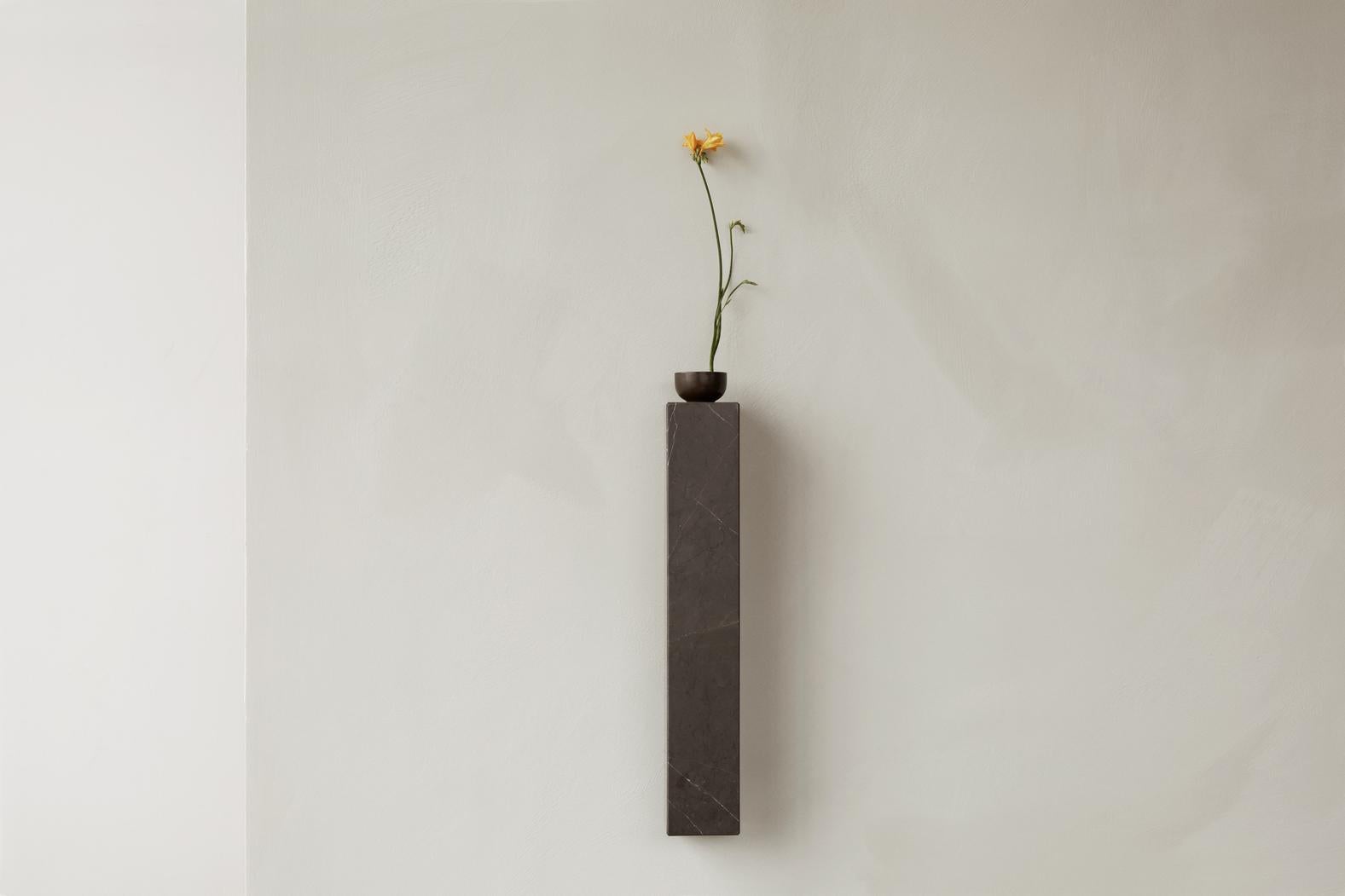 Set of 3 Plinth Shelves in Grey Marble Kendzo by Norm Architects for Audo For Sale 4