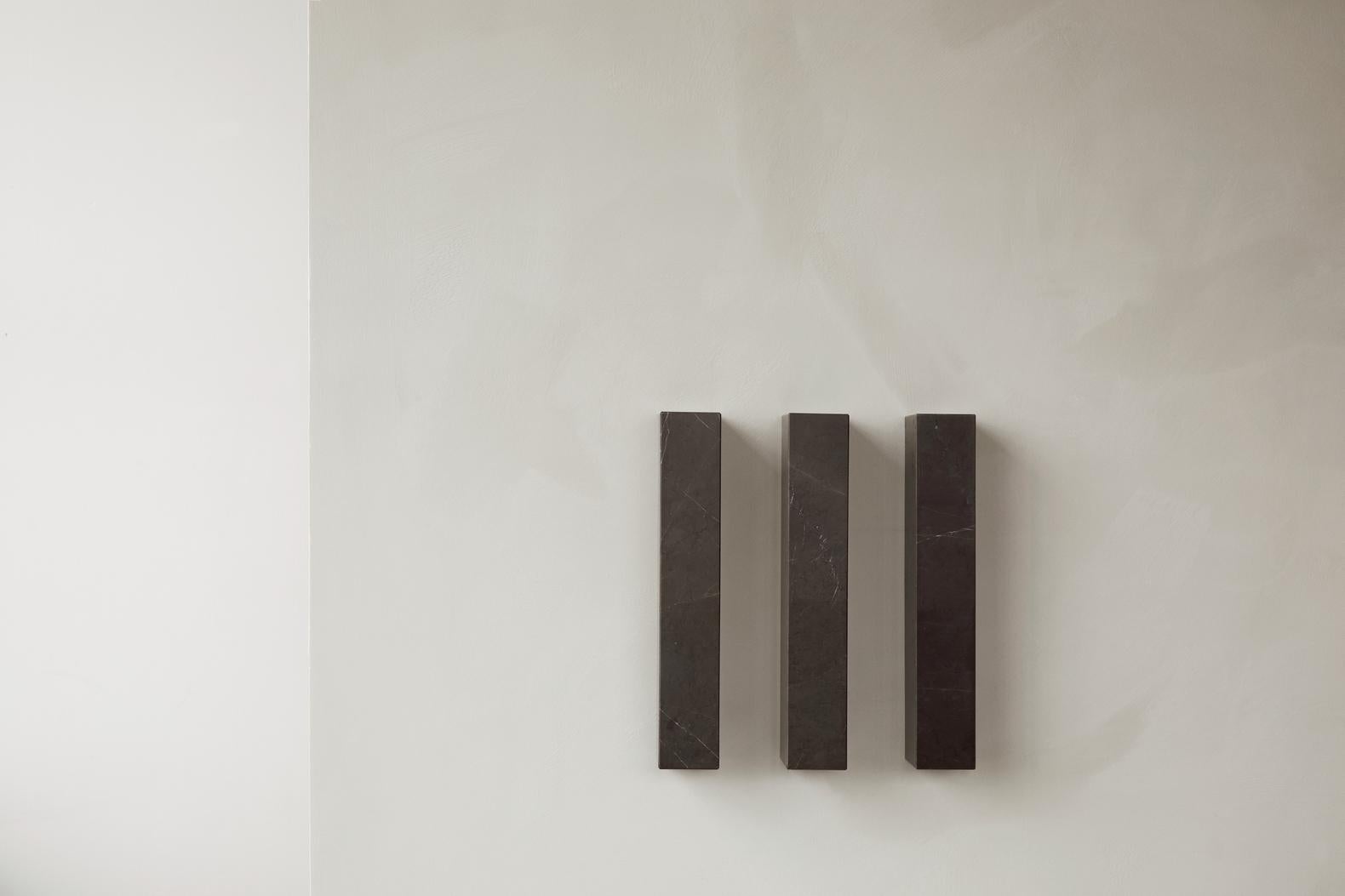 Chinese Set of 3 Plinth Shelves in Grey Marble Kendzo by Norm Architects for Audo For Sale