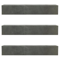 Set of 3 Plinth Shelves in Grey Marble Kendzo by Norm Architects for Audo