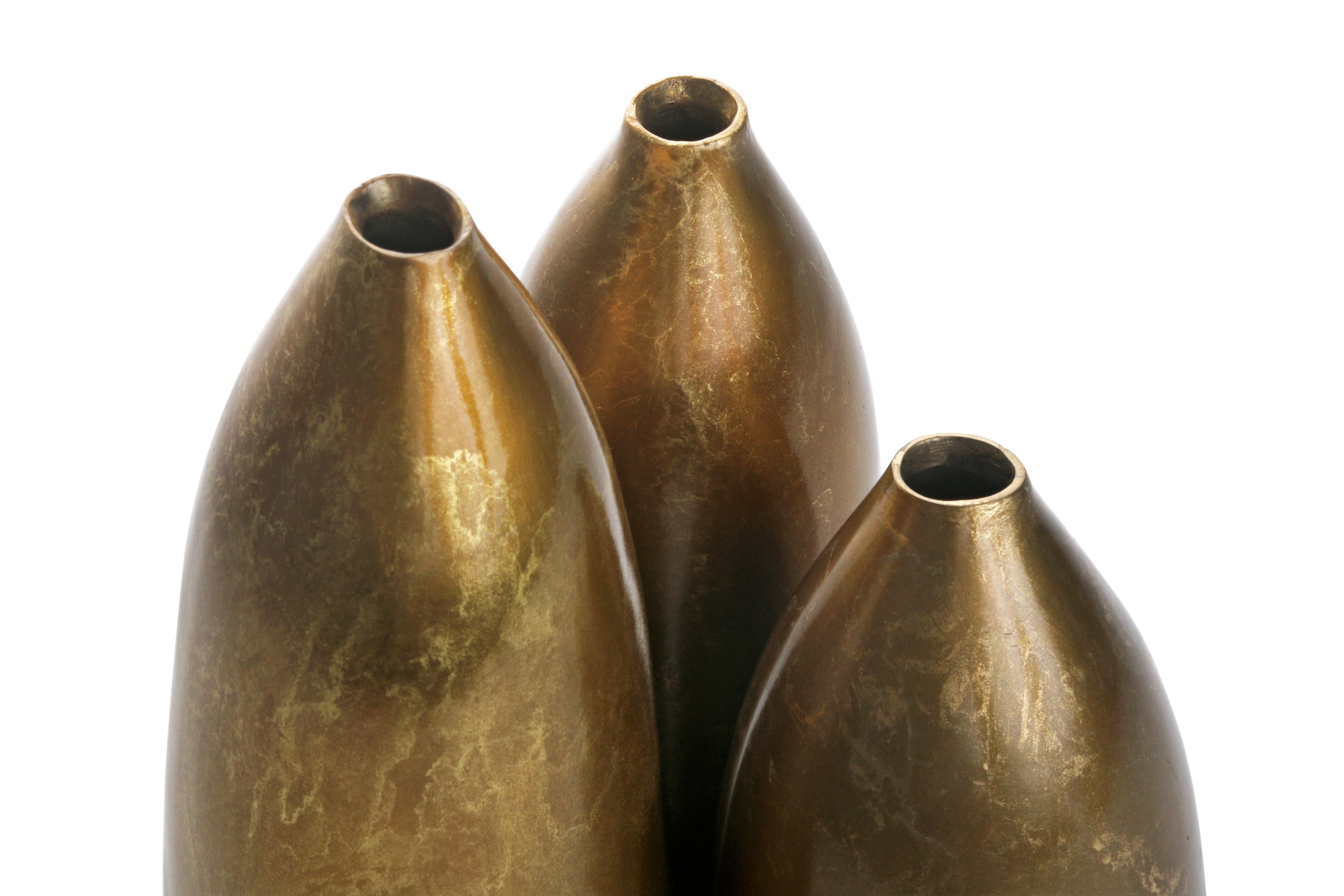 Modern Set of 3 Poppy Vases by Brian Chaaban For Sale