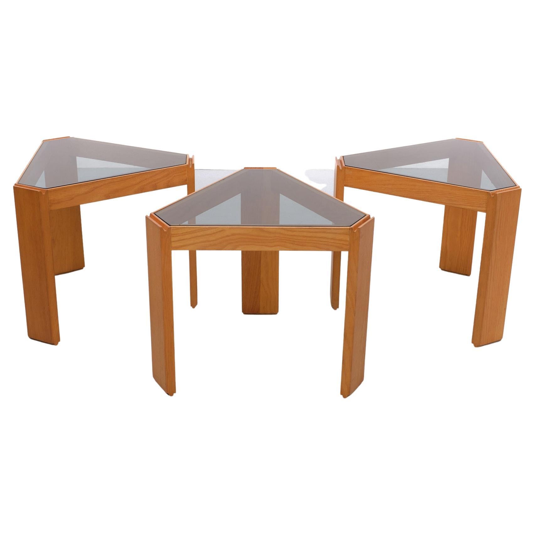 Set of 3 Porada Arredi Stackable Side Tables, 1970s