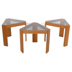 Ensemble de 3 tables d'appoint empilables Porada Arredi, années 1970