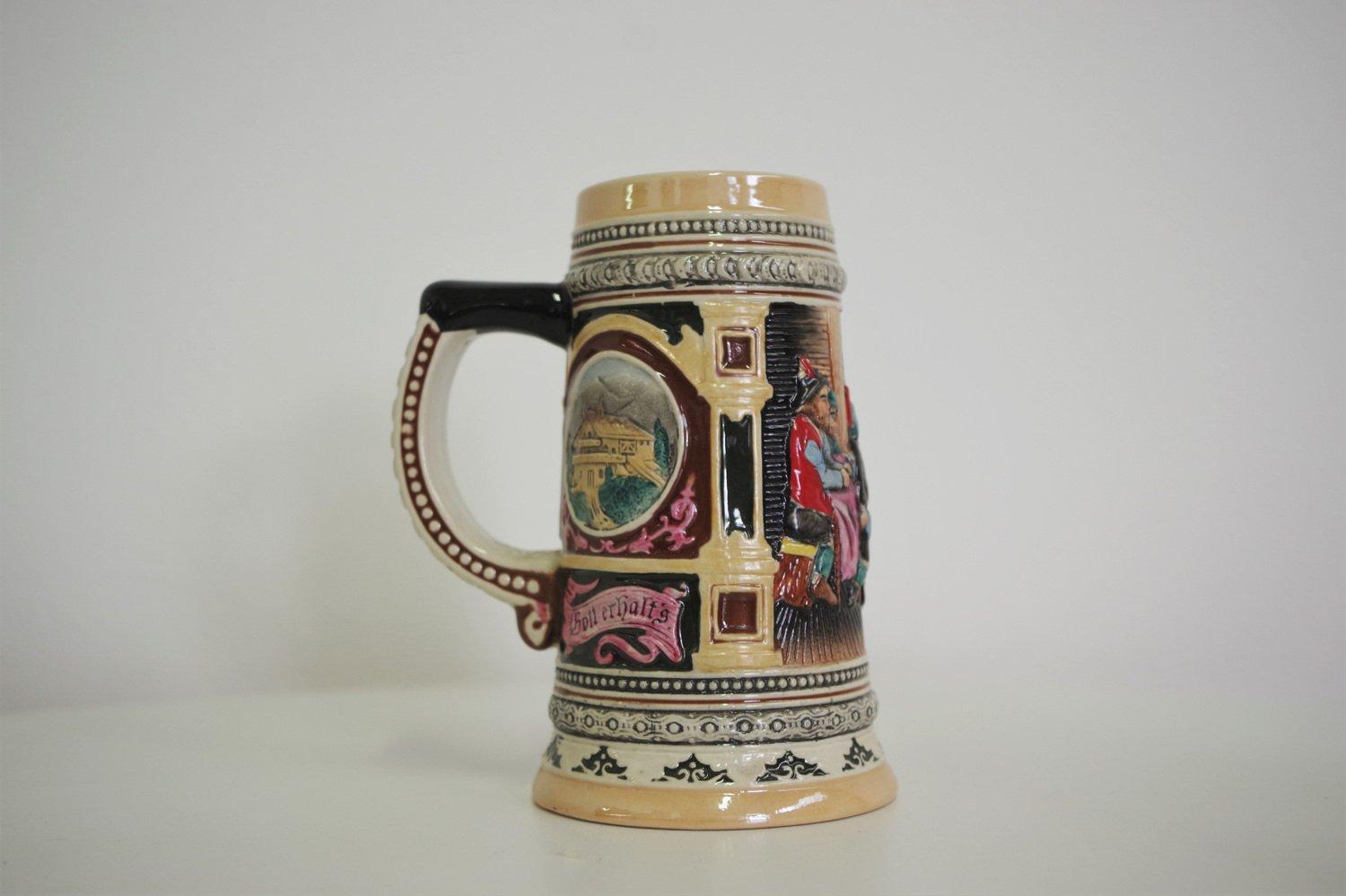 Set of 3 Porcelain Beer Steins - 1980s Vintage For Sale 5