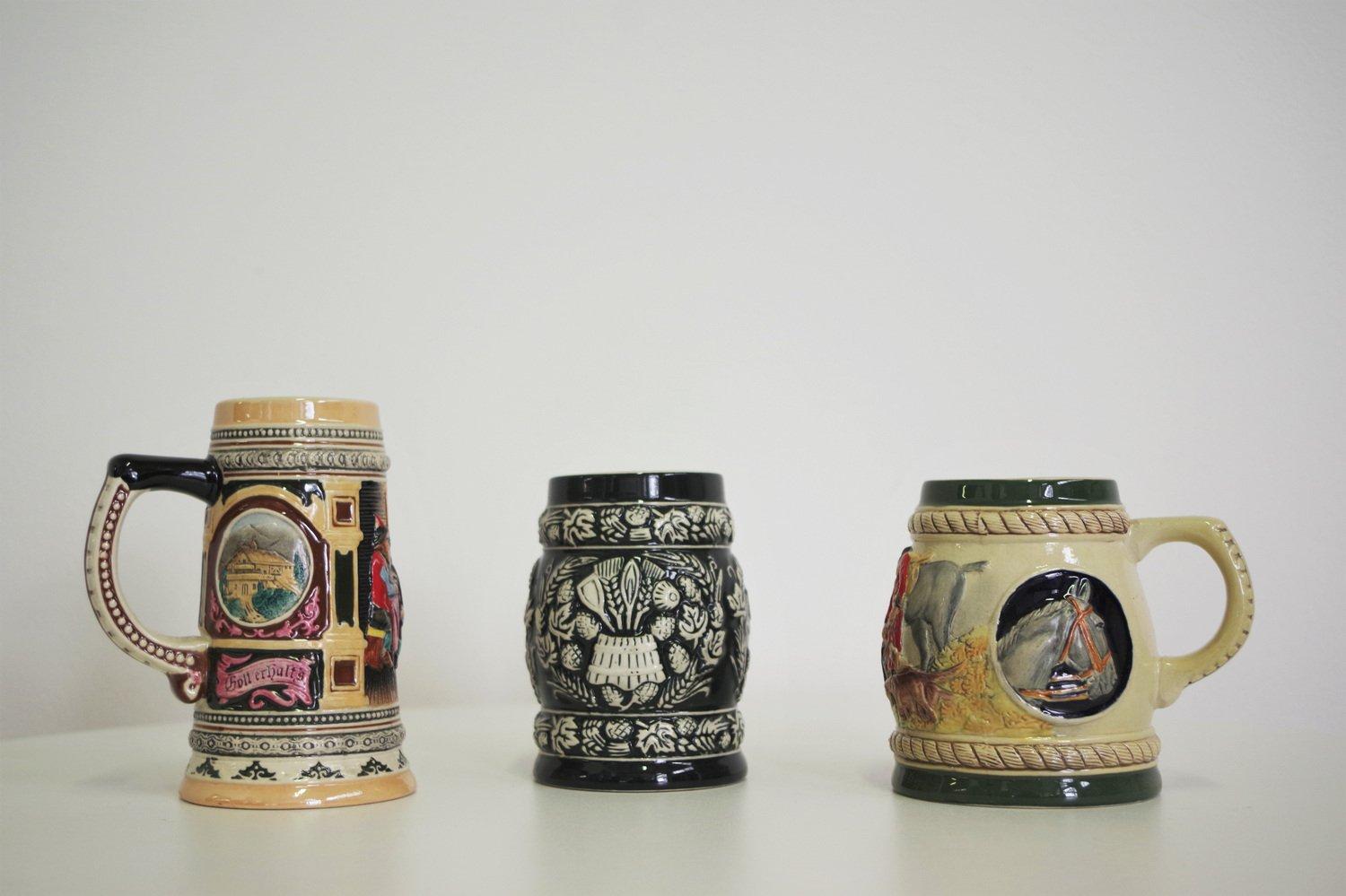 Juego de 3 jarras de cerveza de porcelana - 1980s Vintage en venta 6