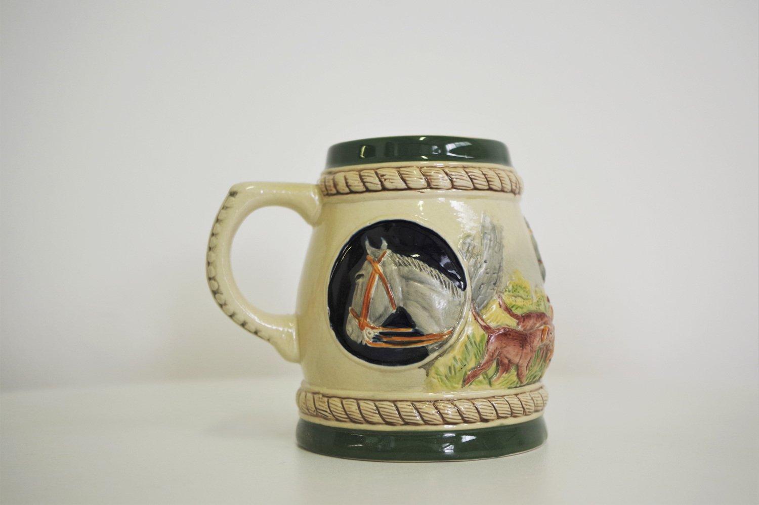 Juego de 3 jarras de cerveza de porcelana - 1980s Vintage German en venta