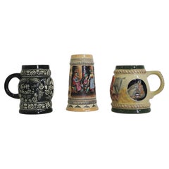 Ensemble de 3 cuves à bière en porcelaine - Vintage des années 1980