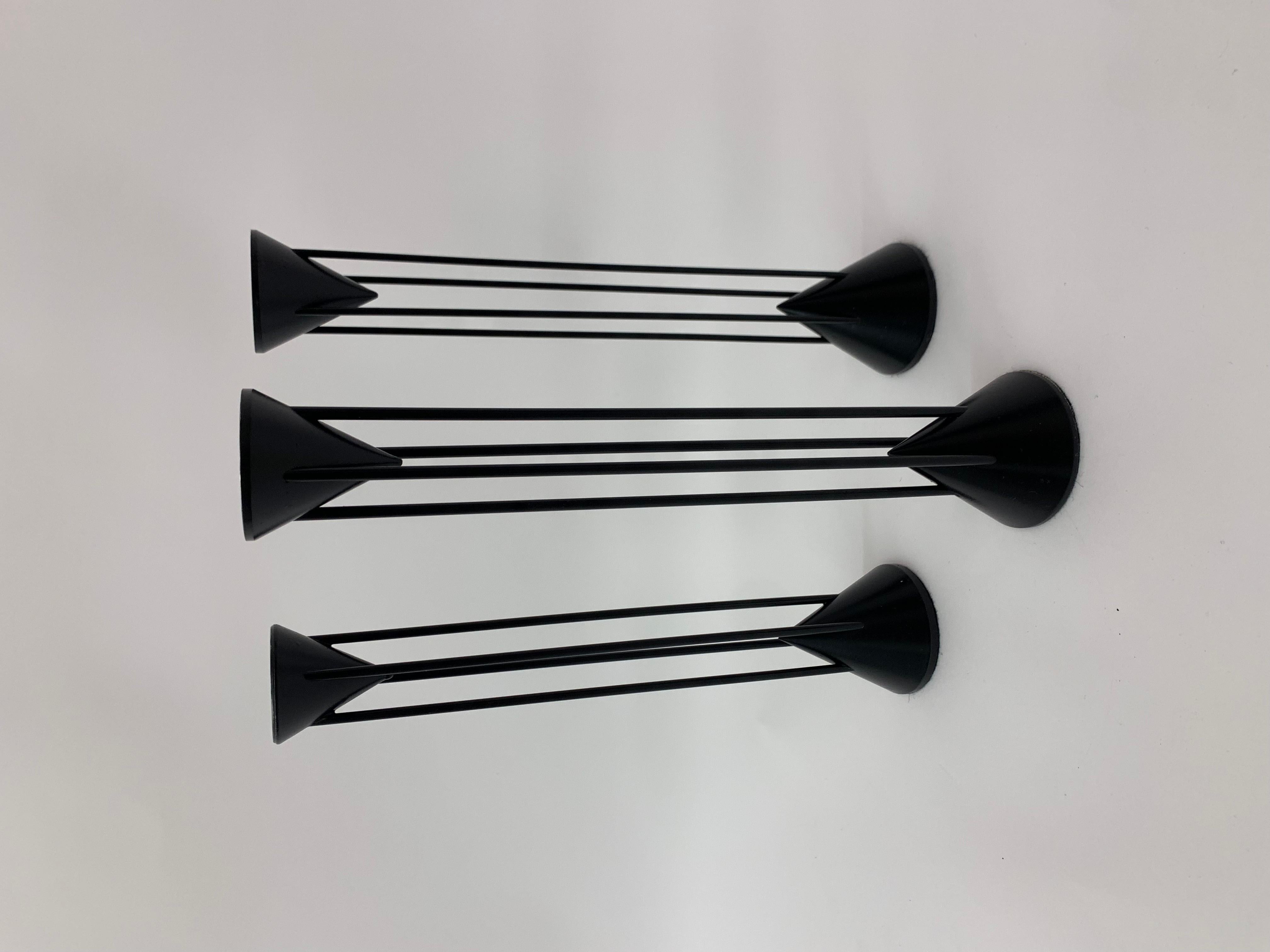 Set of 3 Post-Modern Memphis Candle Sticks by Markus Borgens, 1980s For Sale 1
