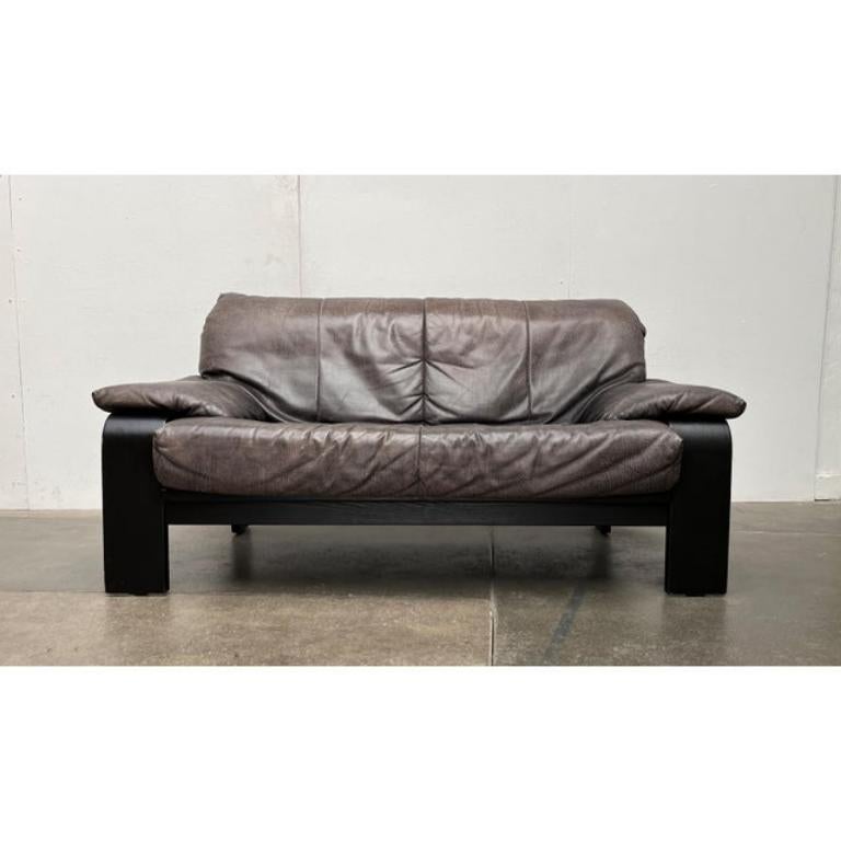 Set of 3 Postmodern German Brutalist Lounge Armchairs & Sofa by Rolf Benz, 1990s For Sale 6