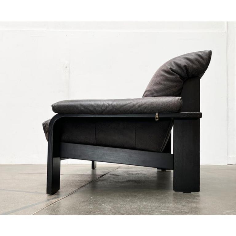 20th Century Set of 3 Postmodern German Brutalist Lounge Armchairs & Sofa by Rolf Benz, 1990s For Sale