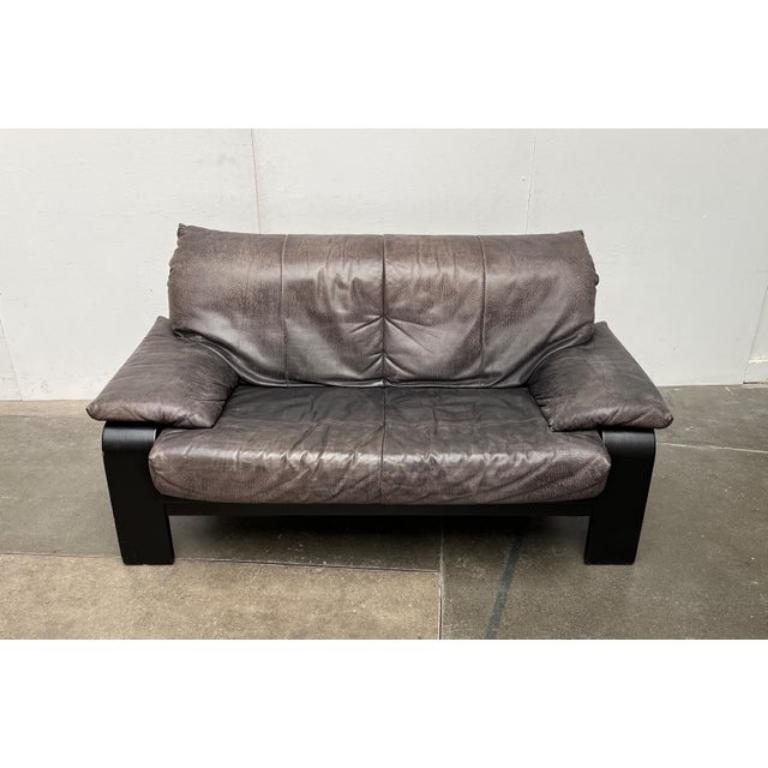 Set of 3 Postmodern German Brutalist Lounge Armchairs & Sofa by Rolf Benz, 1990s For Sale 1