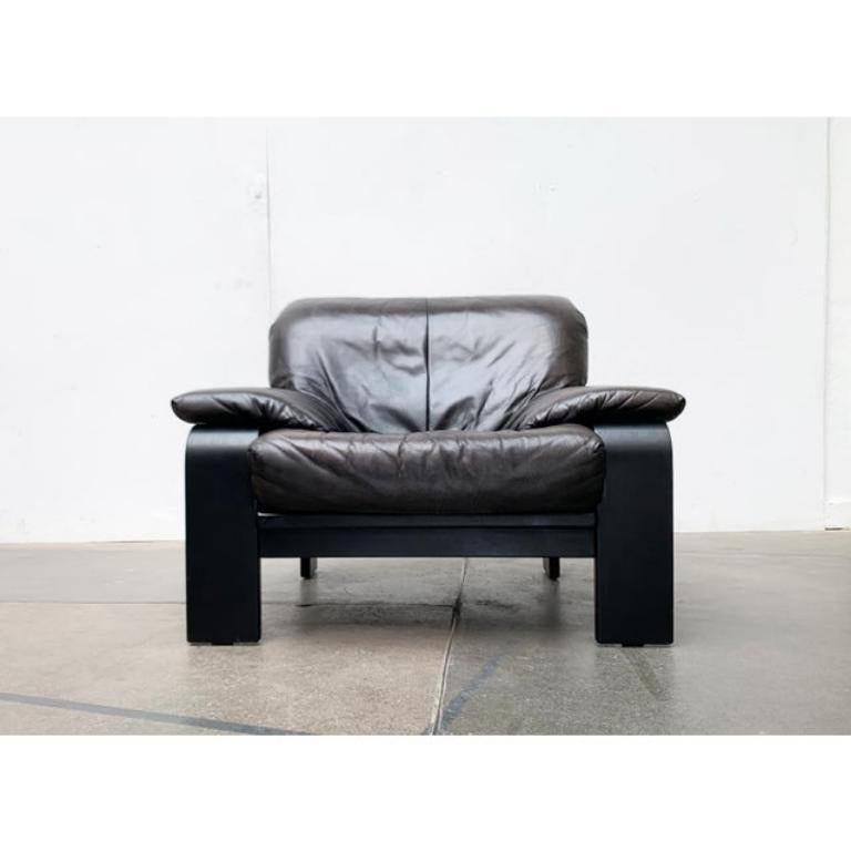 Set of 3 Postmodern German Brutalist Lounge Armchairs & Sofa by Rolf Benz, 1990s For Sale 3