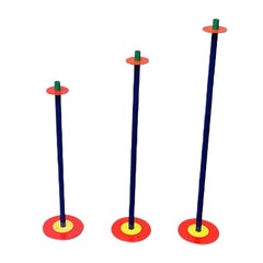 Set of 3 Postmodern German Candleholders from SKS, West Germany, 1980s