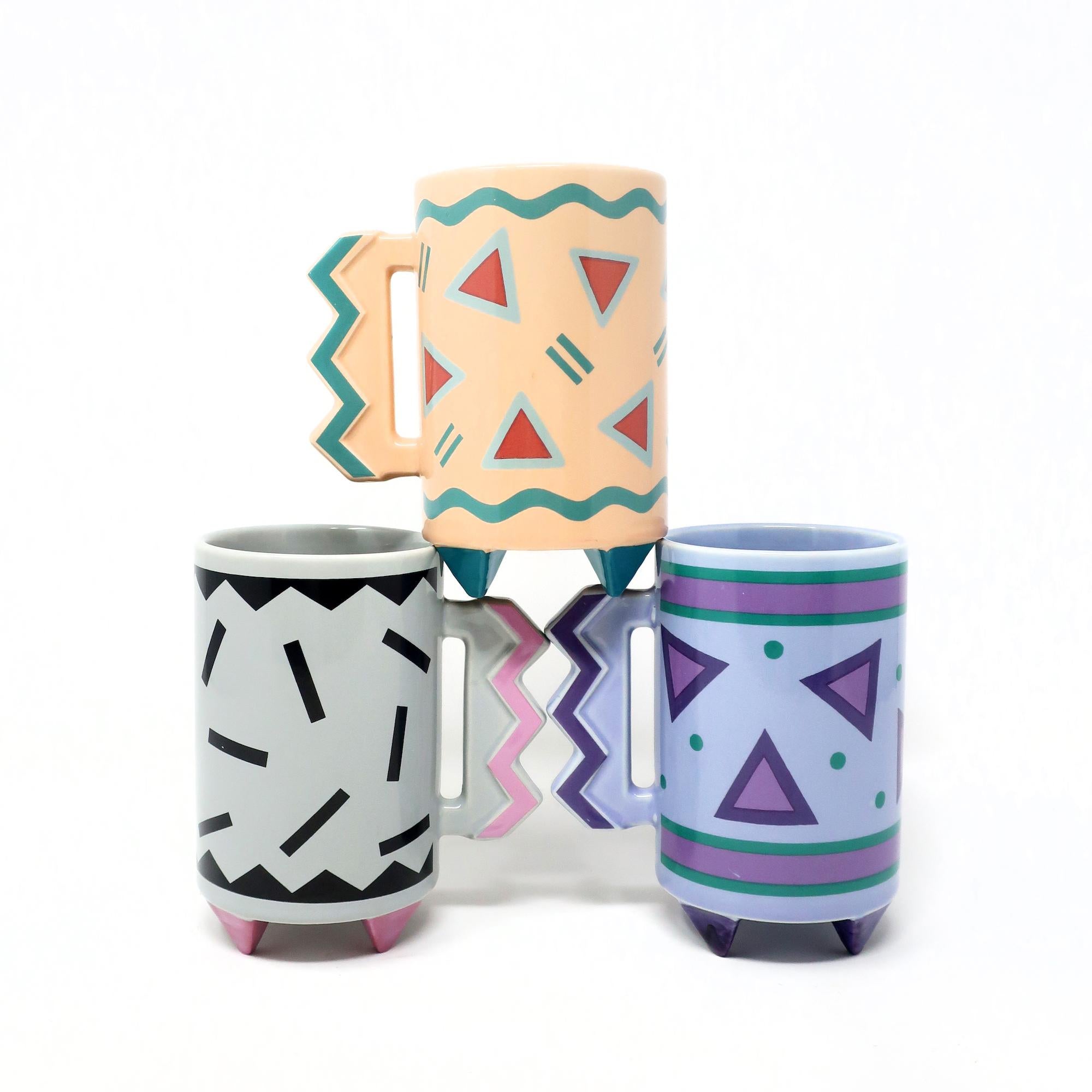 Set of 3 Postmodern Mugs by Hallmark In Good Condition In Brooklyn, NY