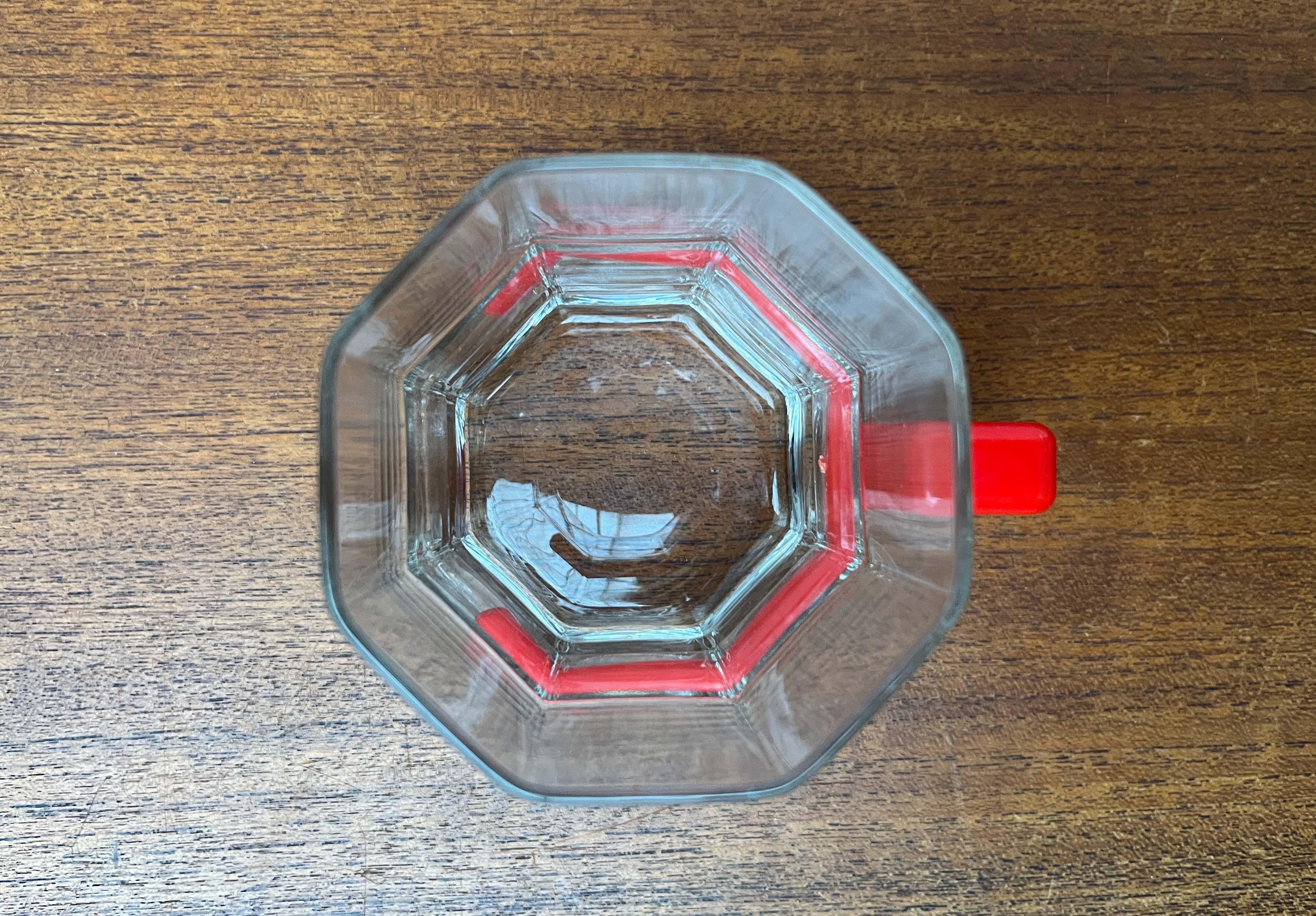 Juego de 3 vasos de té octogonales postmodernos, años 80 en venta 4