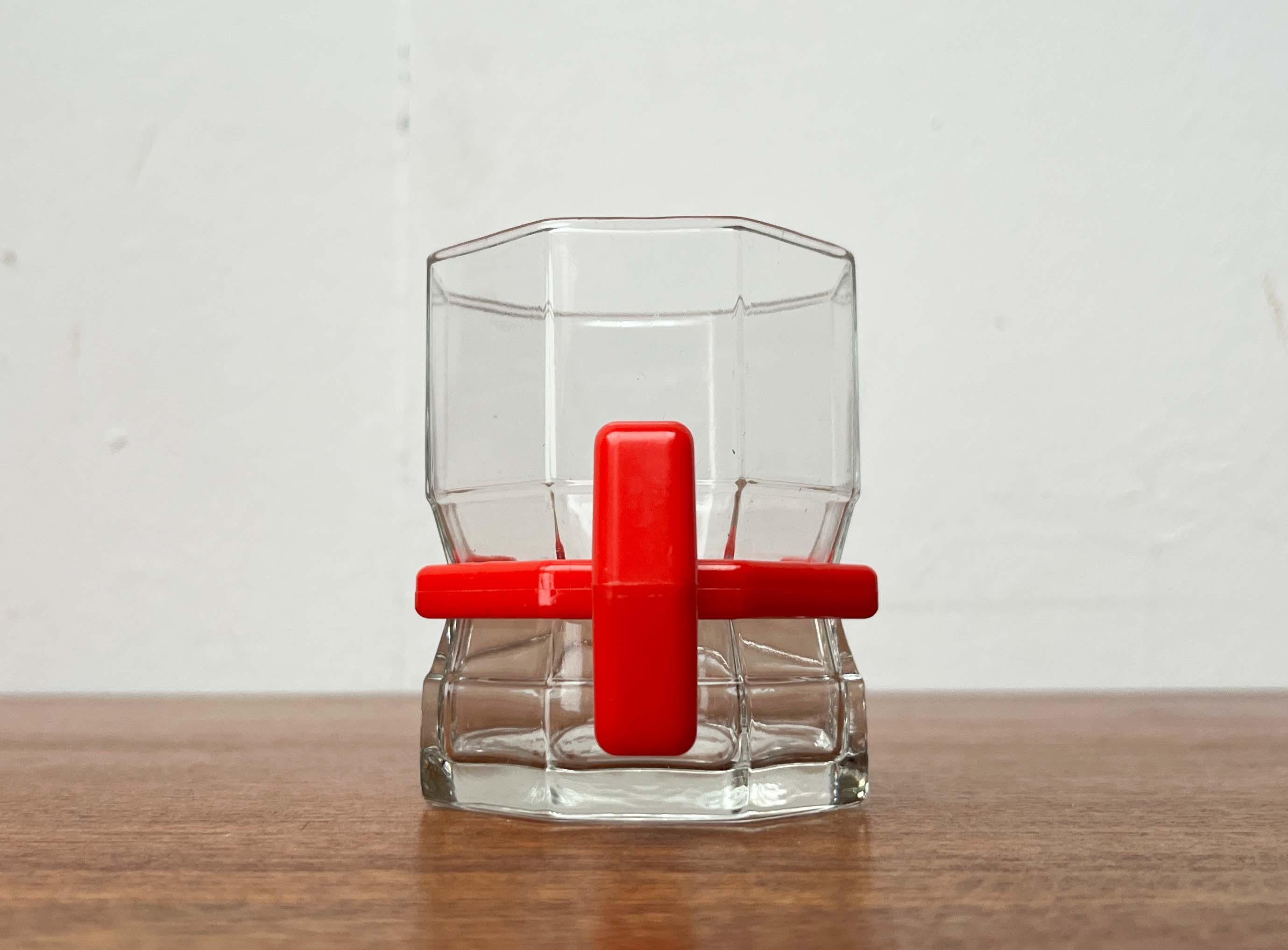 Juego de 3 vasos de té octogonales postmodernos, años 80 en venta 6