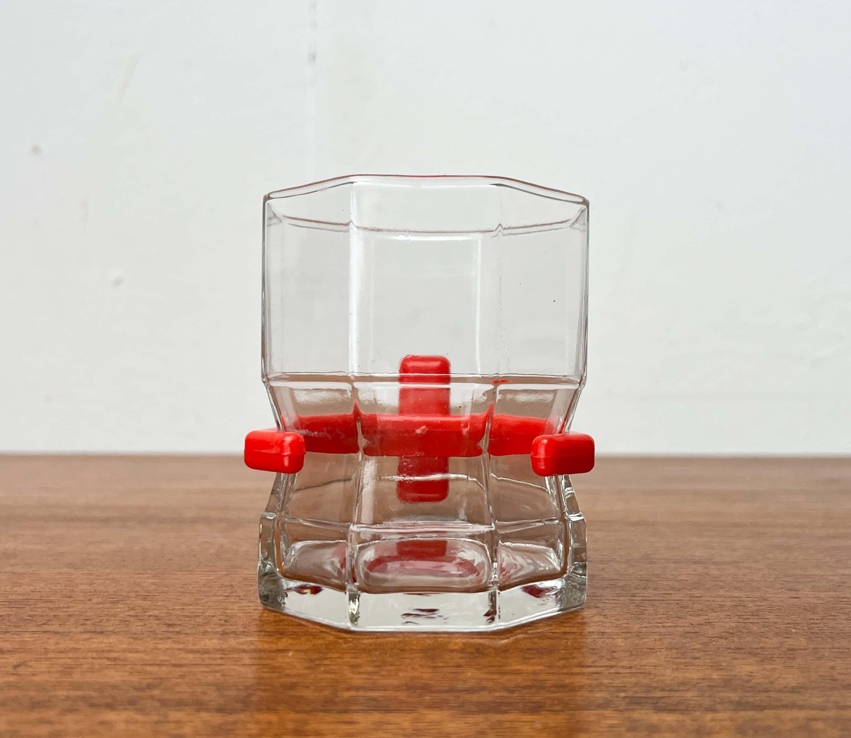 Juego de 3 vasos de té octogonales postmodernos, años 80 en venta 7