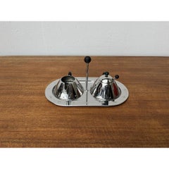 Ensemble de 3 plateaux à sucre et à lait postmodernes de Micheal Graves pour Alessi, 1980