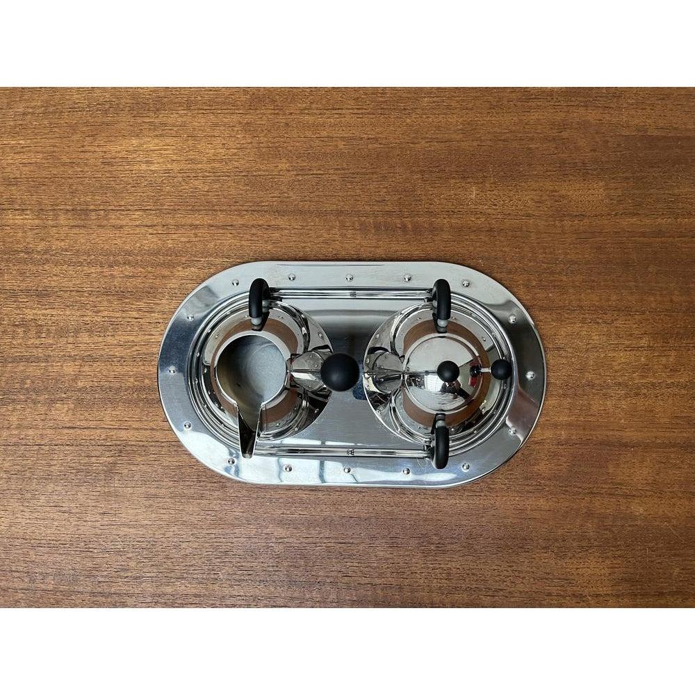 Postmoderne Ensemble de 3 plateaux à sucre et à lait postmodernes de Micheal Graves pour Alessi, 1980 en vente