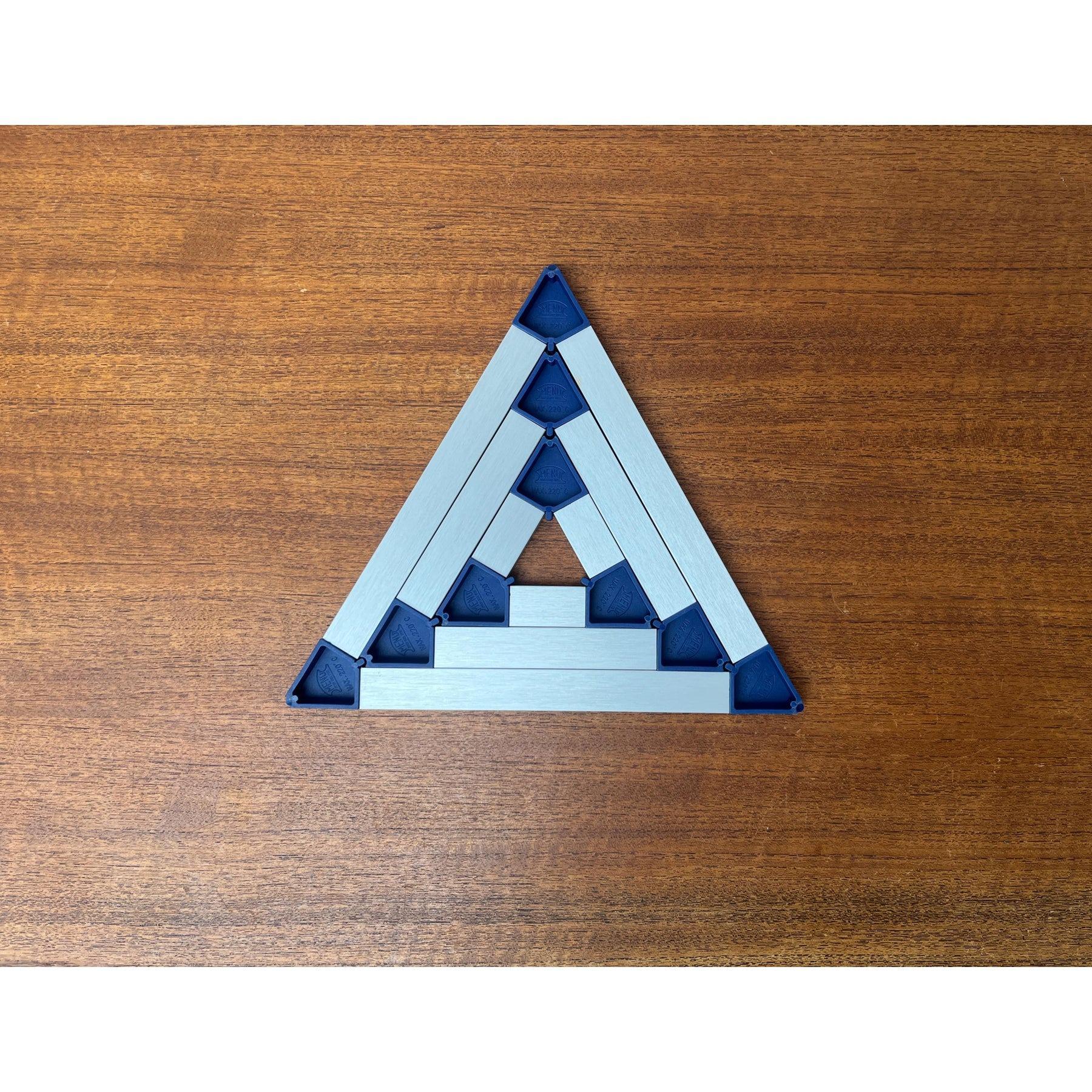 Danish Set of 3 Postmodern Triangular Trivet Coasters by Jorgen Meldgaard, 1980s For Sale