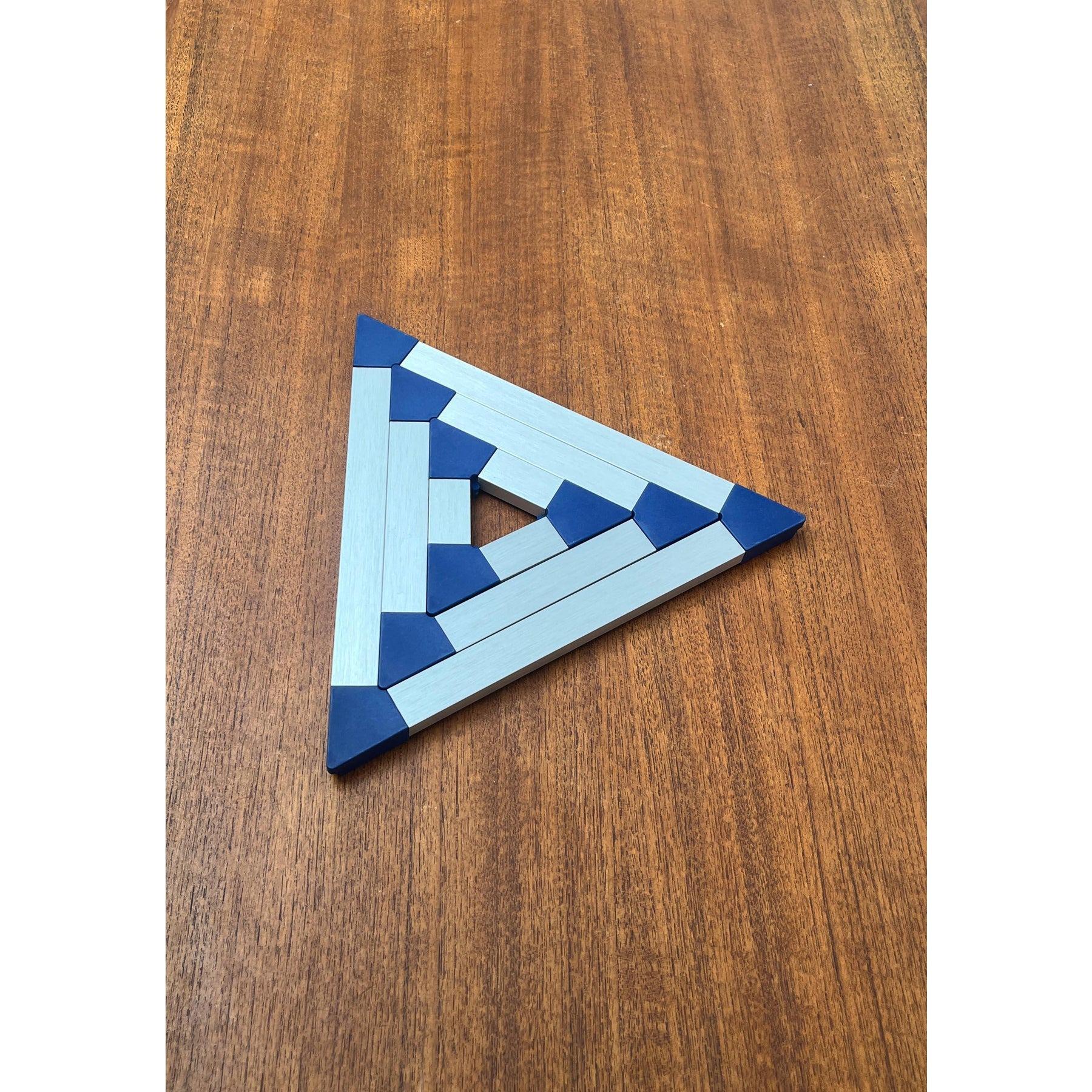 20th Century Set of 3 Postmodern Triangular Trivet Coasters by Jorgen Meldgaard, 1980s For Sale