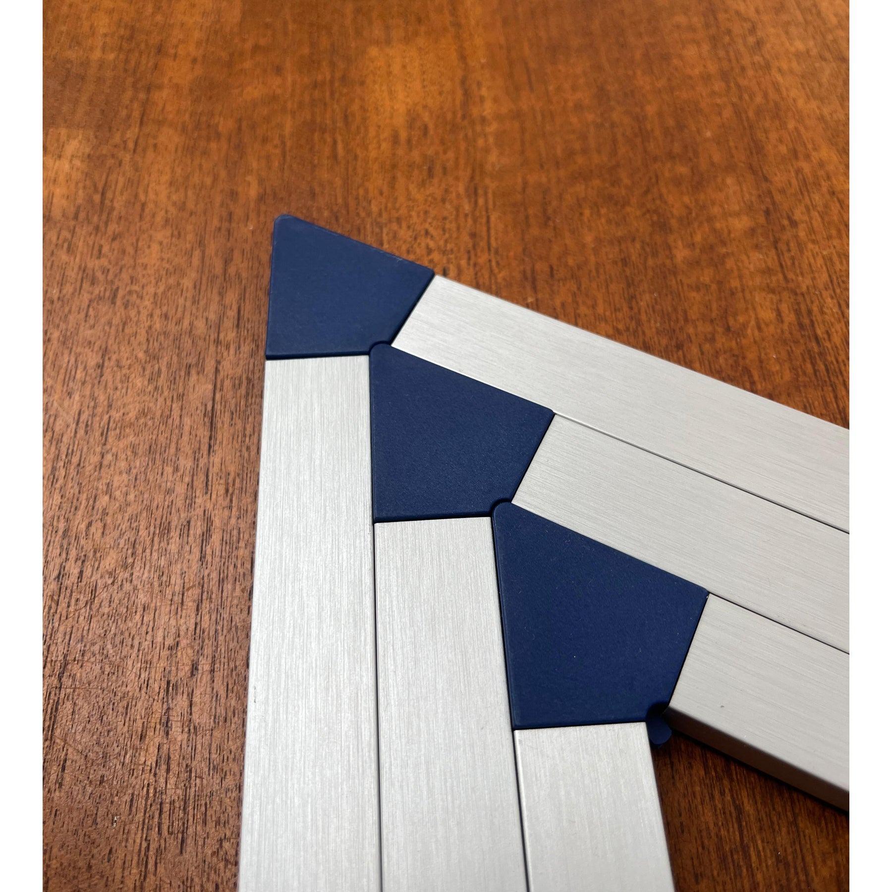 Metal Set of 3 Postmodern Triangular Trivet Coasters by Jorgen Meldgaard, 1980s For Sale