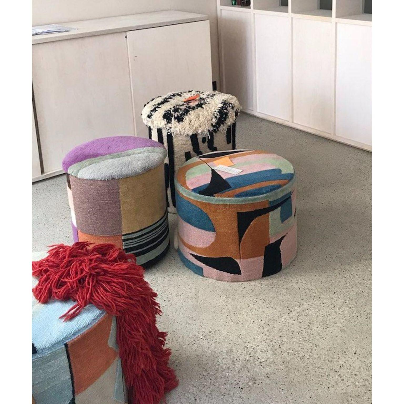 German Set of 3 Poufs Charaktere Fred, Cuno and Hilma by Lyk Carpet For Sale